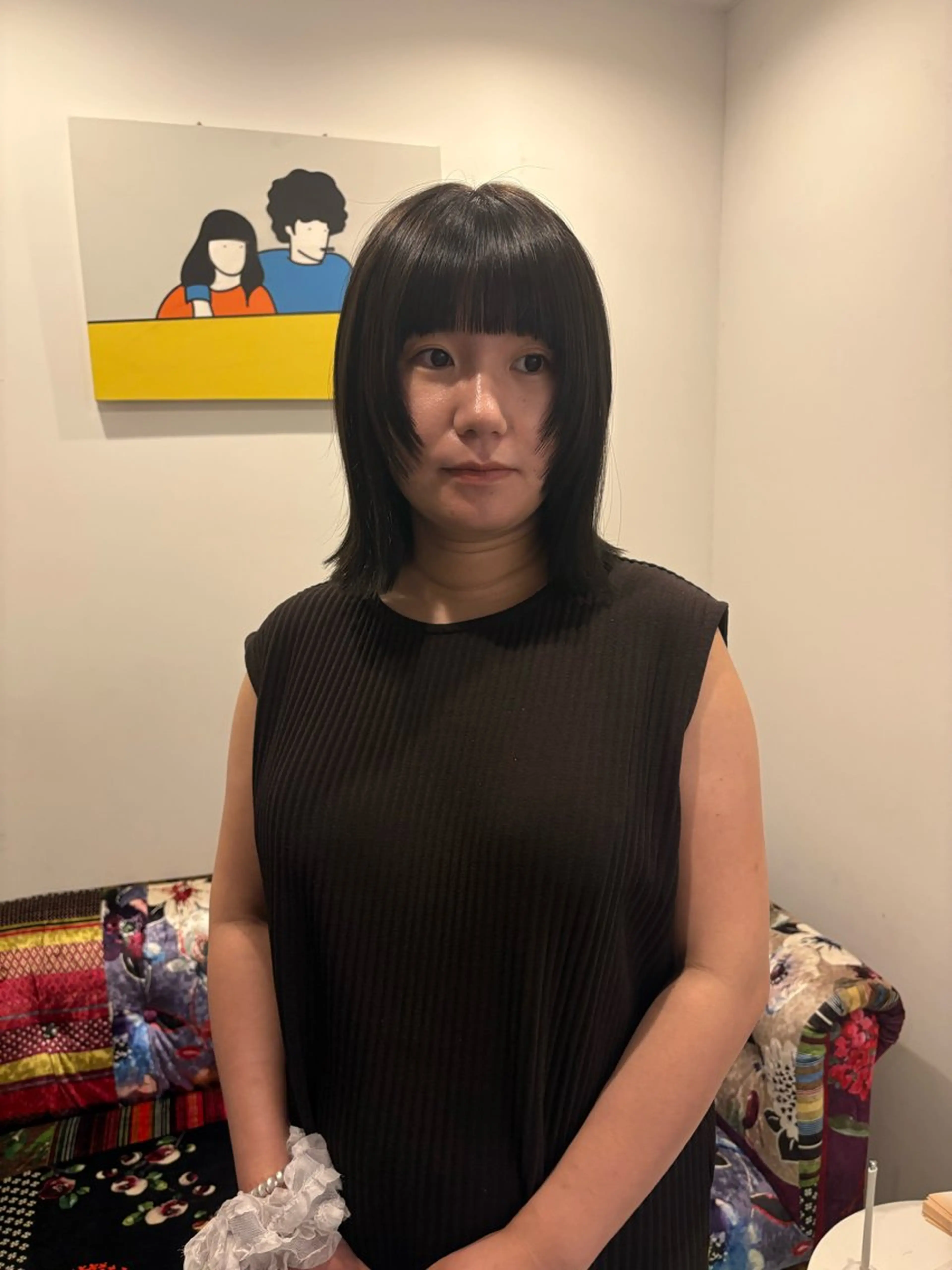 ミディアム 魚谷 綾渚のヘアスタイル