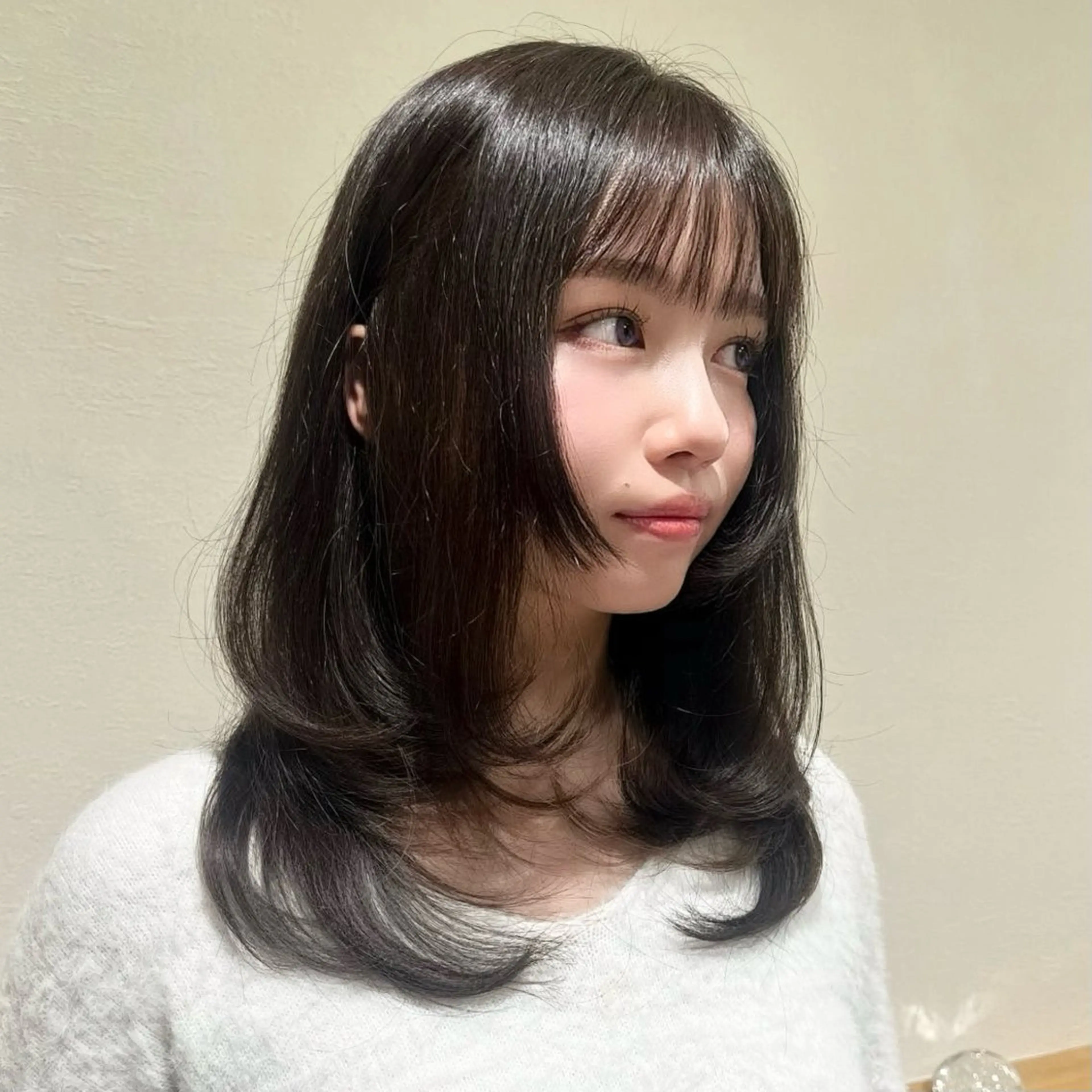 ミディアム HACHI美容室 韓国ヘア　AKARIのヘアスタイル