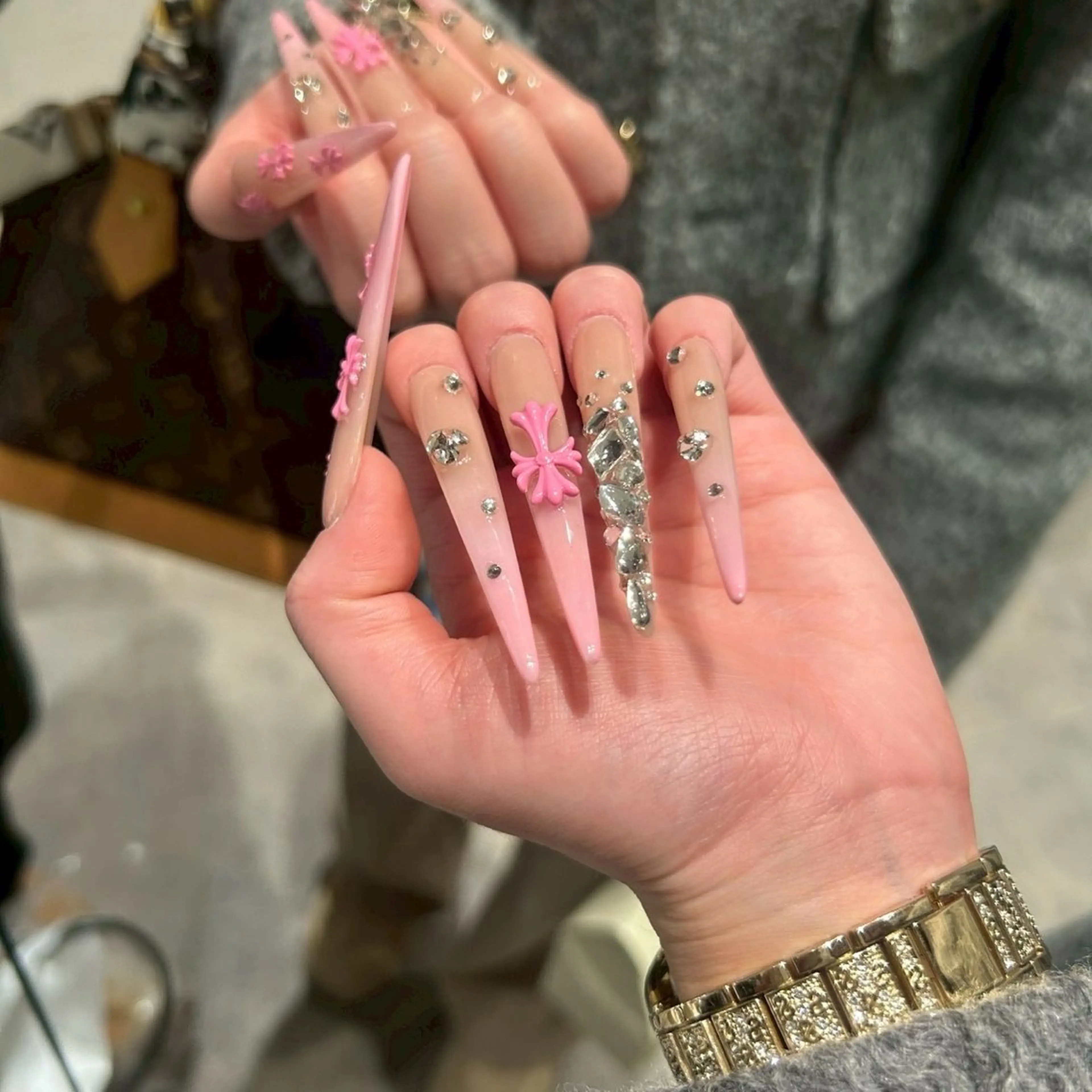 ネイル フレンチネイル ジェルネイル 韓国ネイル ロングネイル マグネットネイル ハンドネイル Nail Salon Growのネイルデザイン