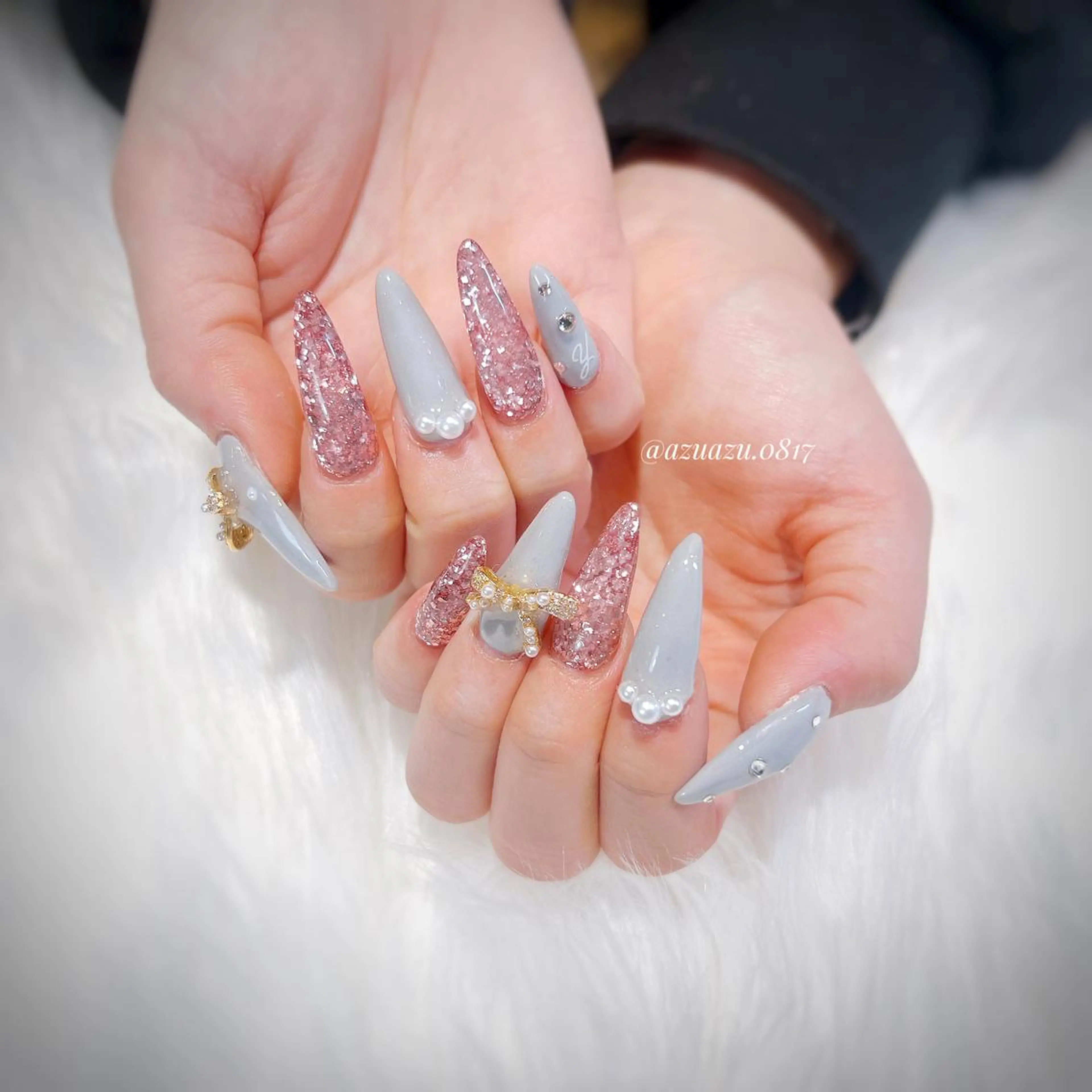 ネイル スカルプネイル ハンドネイル hair&nail ROOTS所属・ﾍｱﾒｲｸ&ﾈｲﾙ ♥️Azuのネイルデザイン