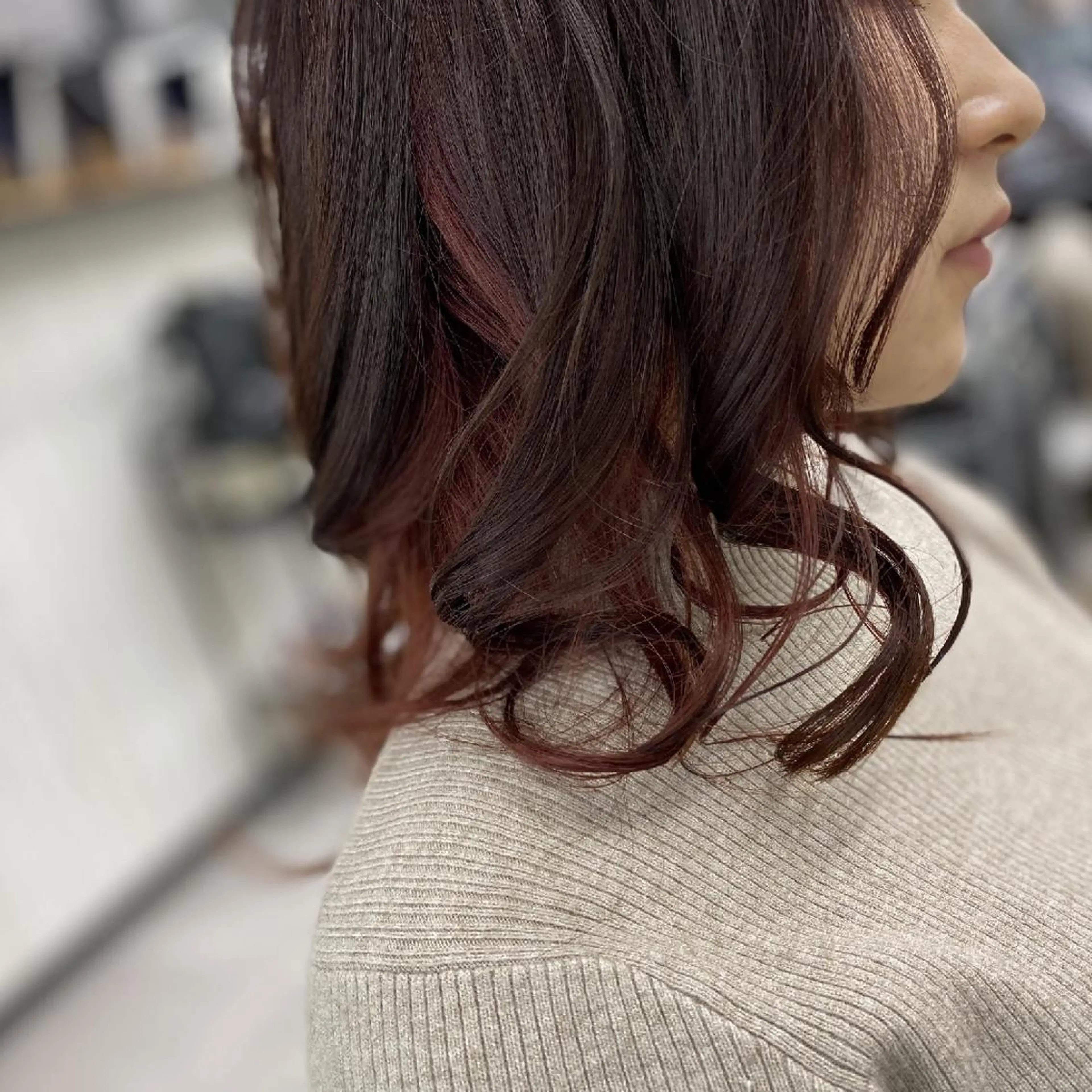 ミディアム カラー 似合わせ小顔カット 🌟神谷 ヨシタカのヘアスタイル