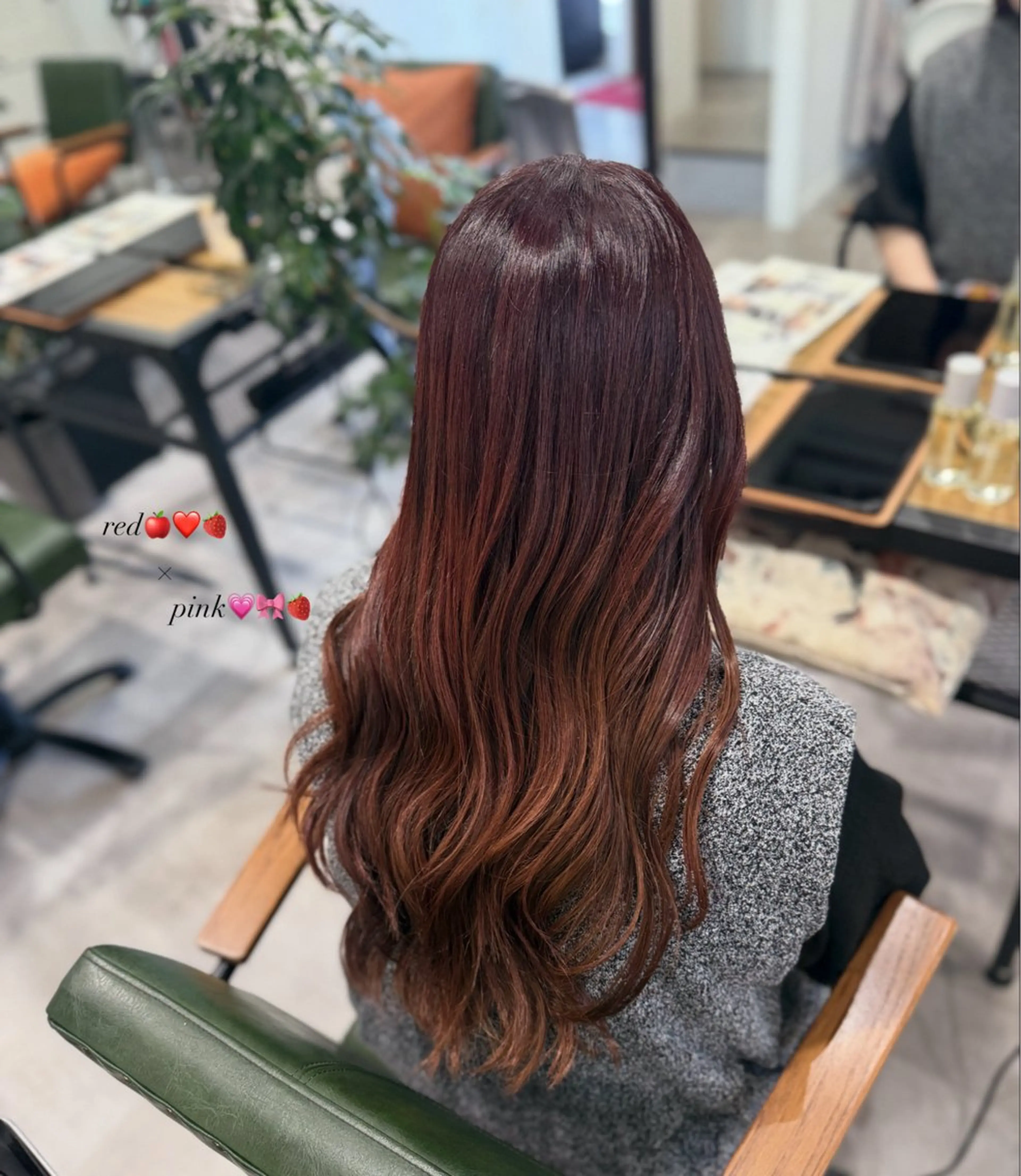 ロング ヘアカラー オリーブ🫒レイヤー /平尾/りの‎🤍のヘアスタイル
