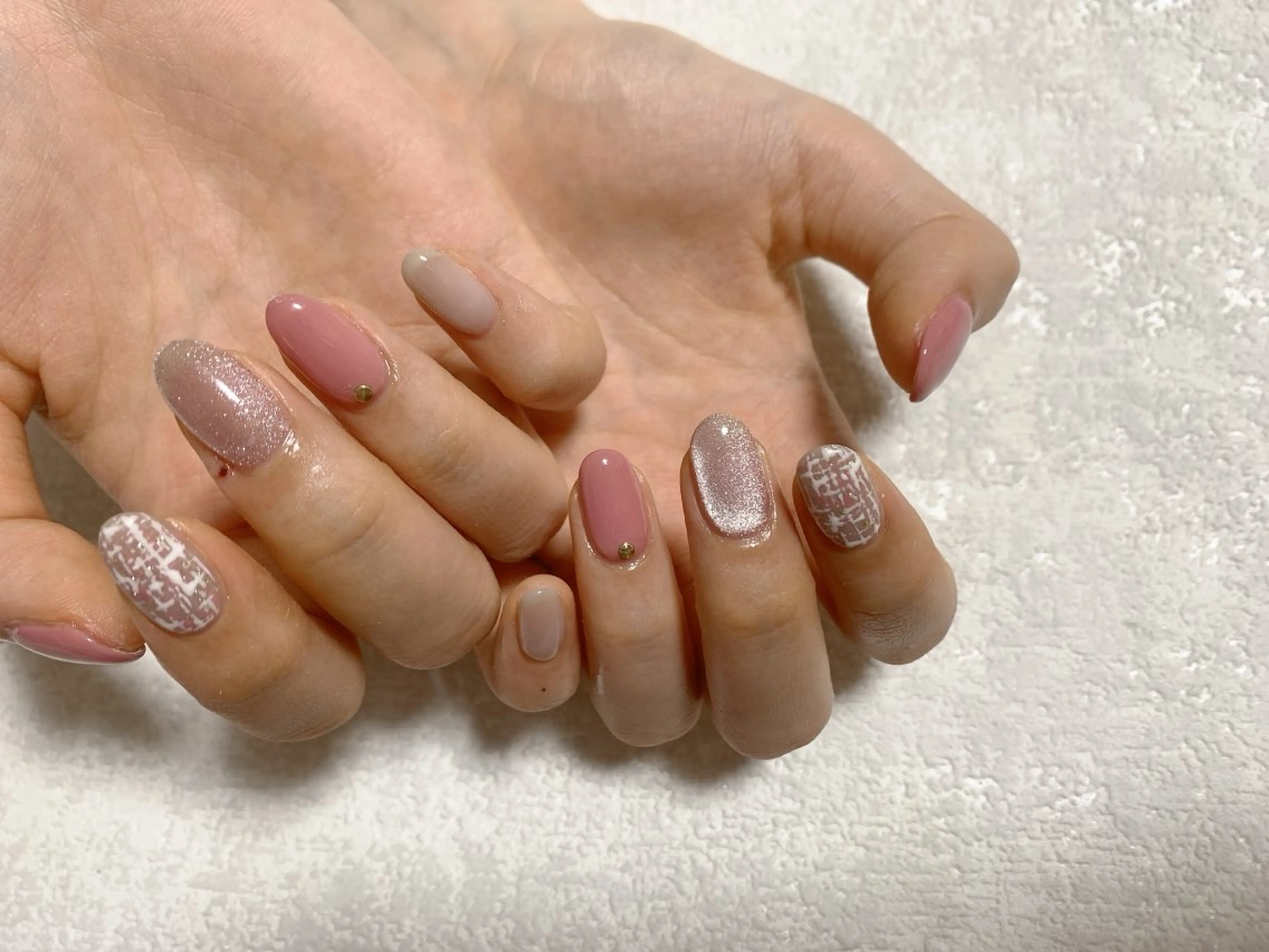 ネイル ジェルネイル 韓国ネイル マグネットネイル メンズネイル パラジェル kiki nail たまプラーザのネイルデザイン