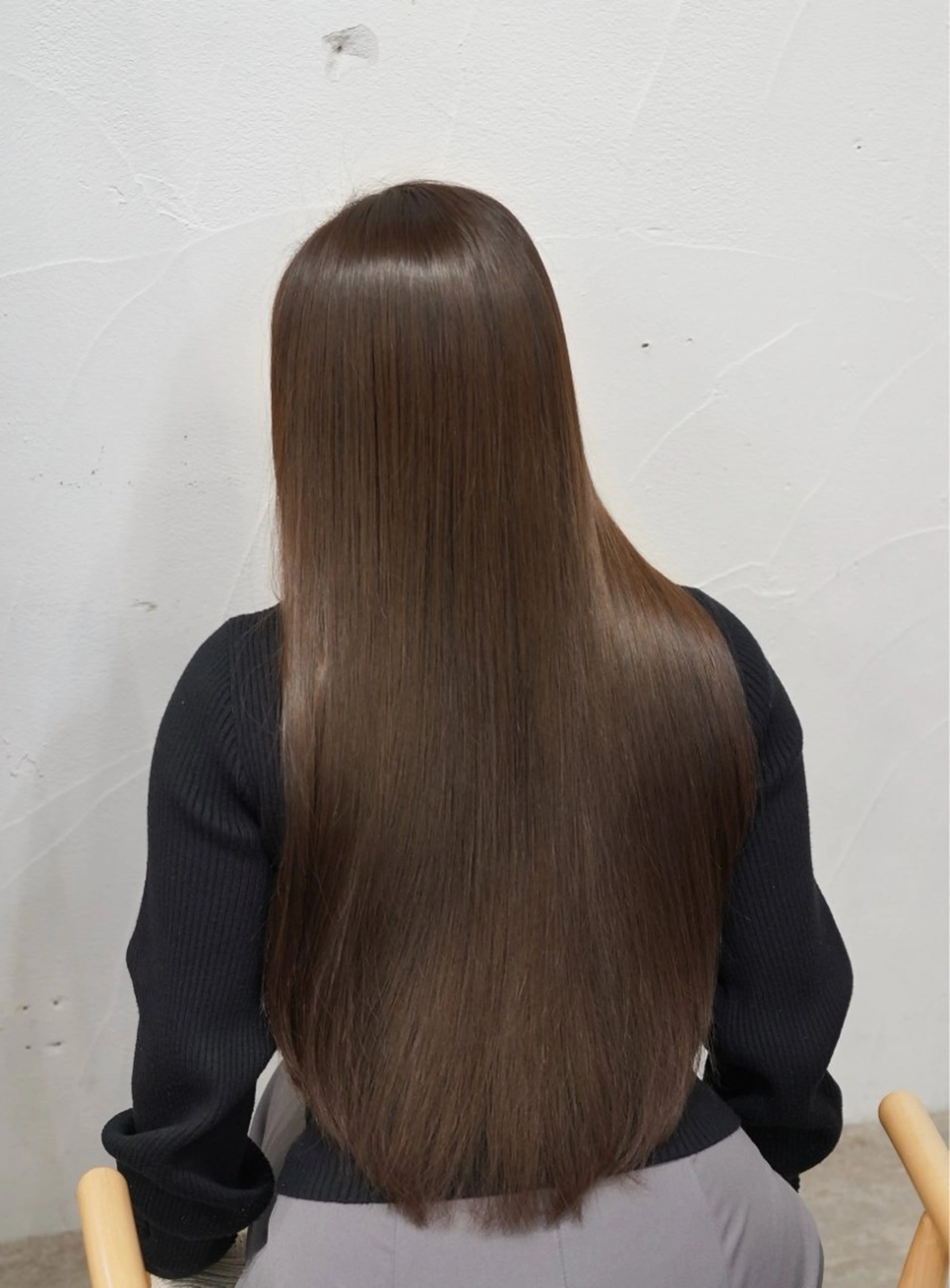 ロング カラー ベージュカラー ヘーゼル カット ヘアカラー トリートメント 🪞透けヘア髪質改善 艶ベージュ/nagiのヘアスタイル