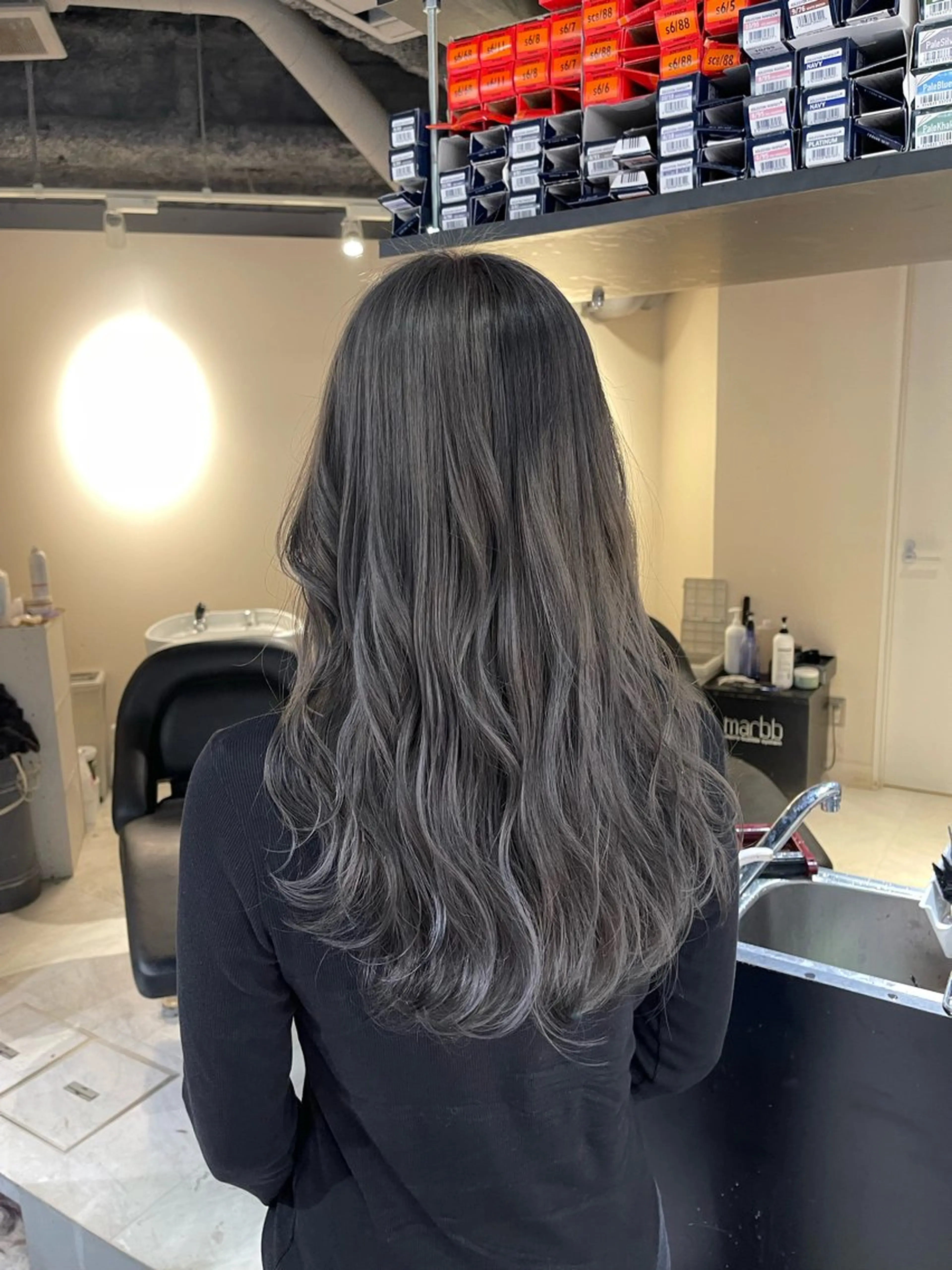 ロング エクステ ハイライト ヘアカラー ブリーチ🔥ベージュ /グレー/daikiのヘアスタイル