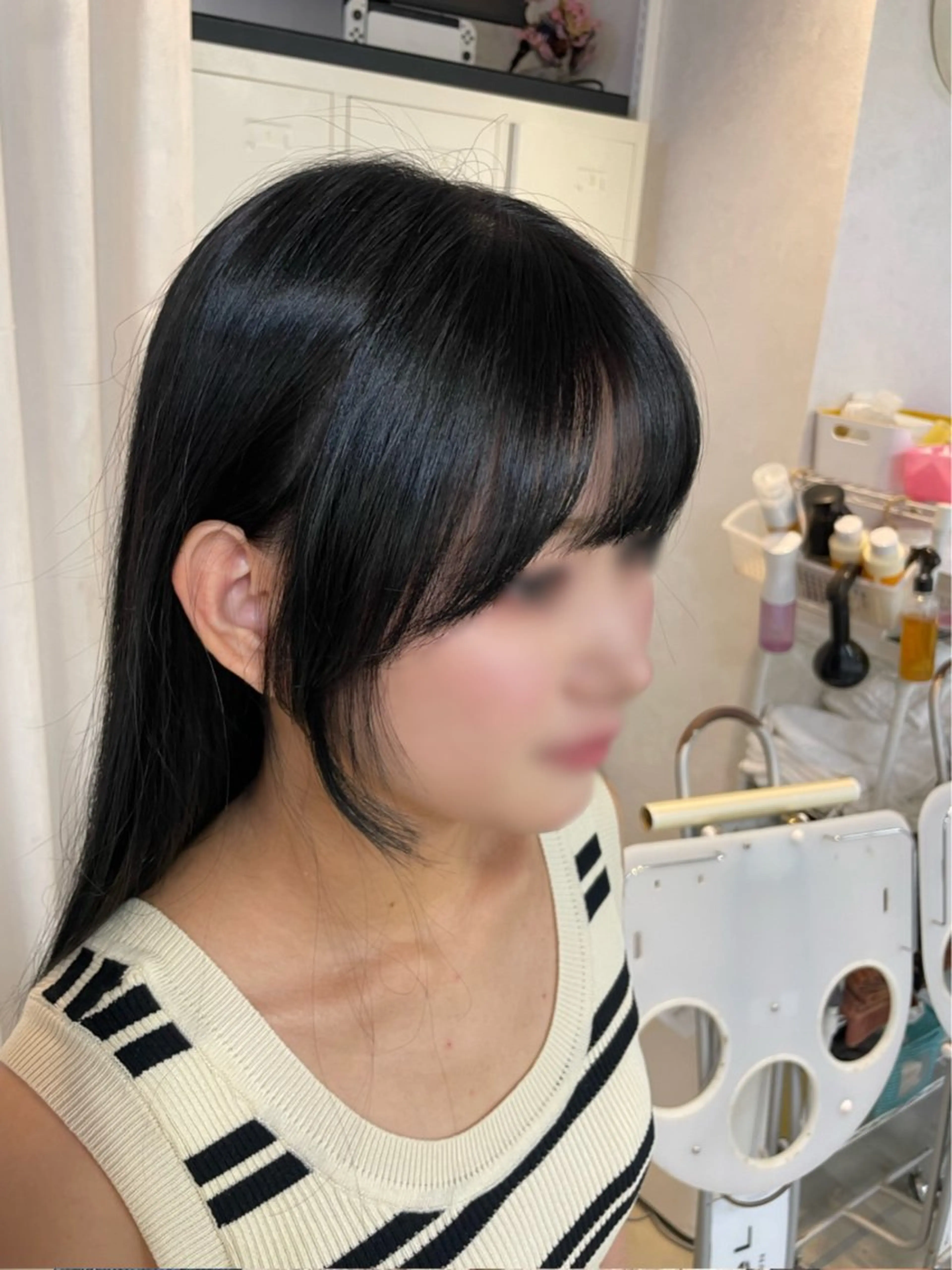 セミロング 小顔カット カット 安井まゆ _Box mico.のヘアスタイル