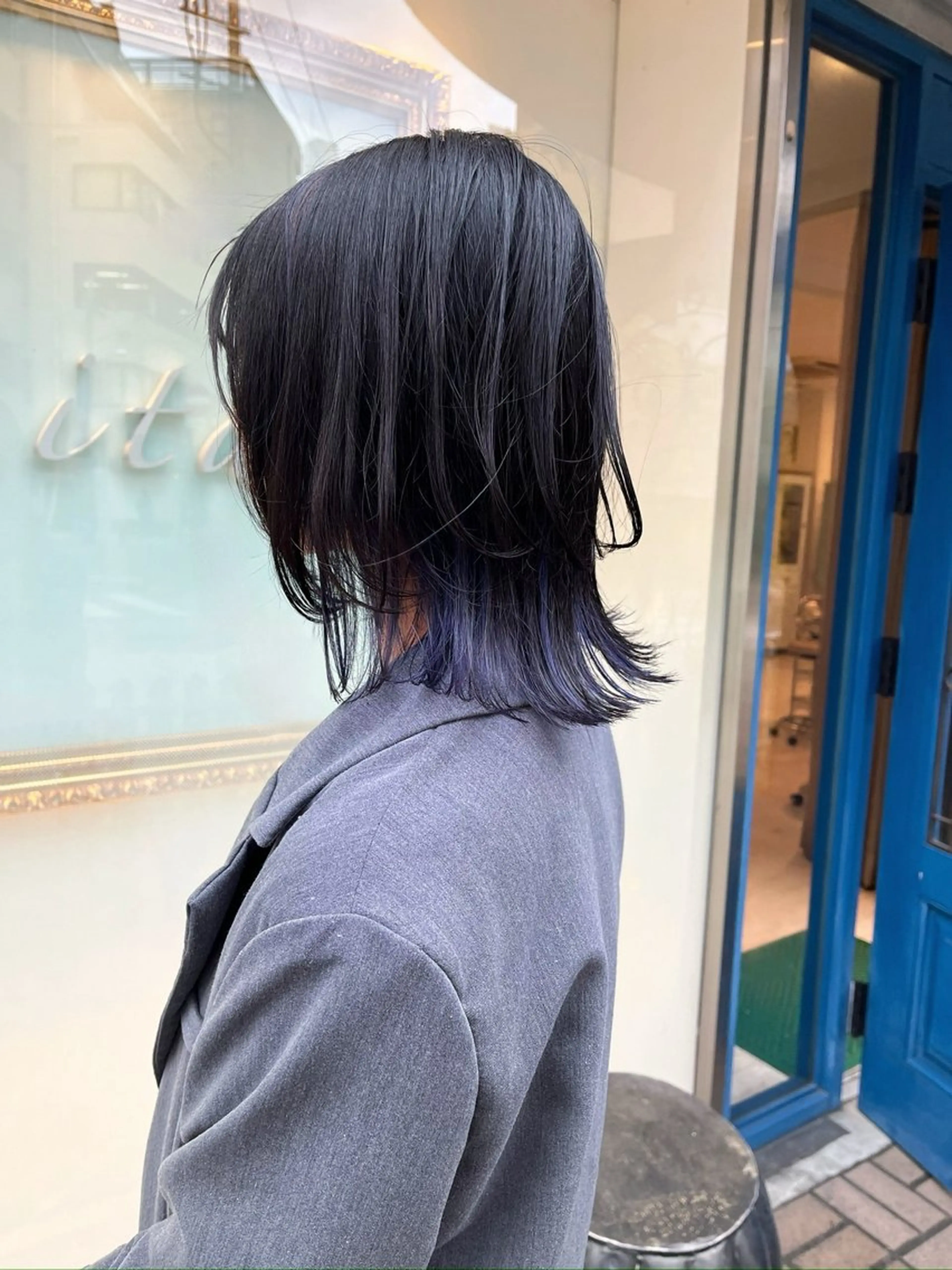 ミディアム カラー カット ヘアカラー 尾崎隼大 レイヤー/韓国ヘアのヘアスタイル