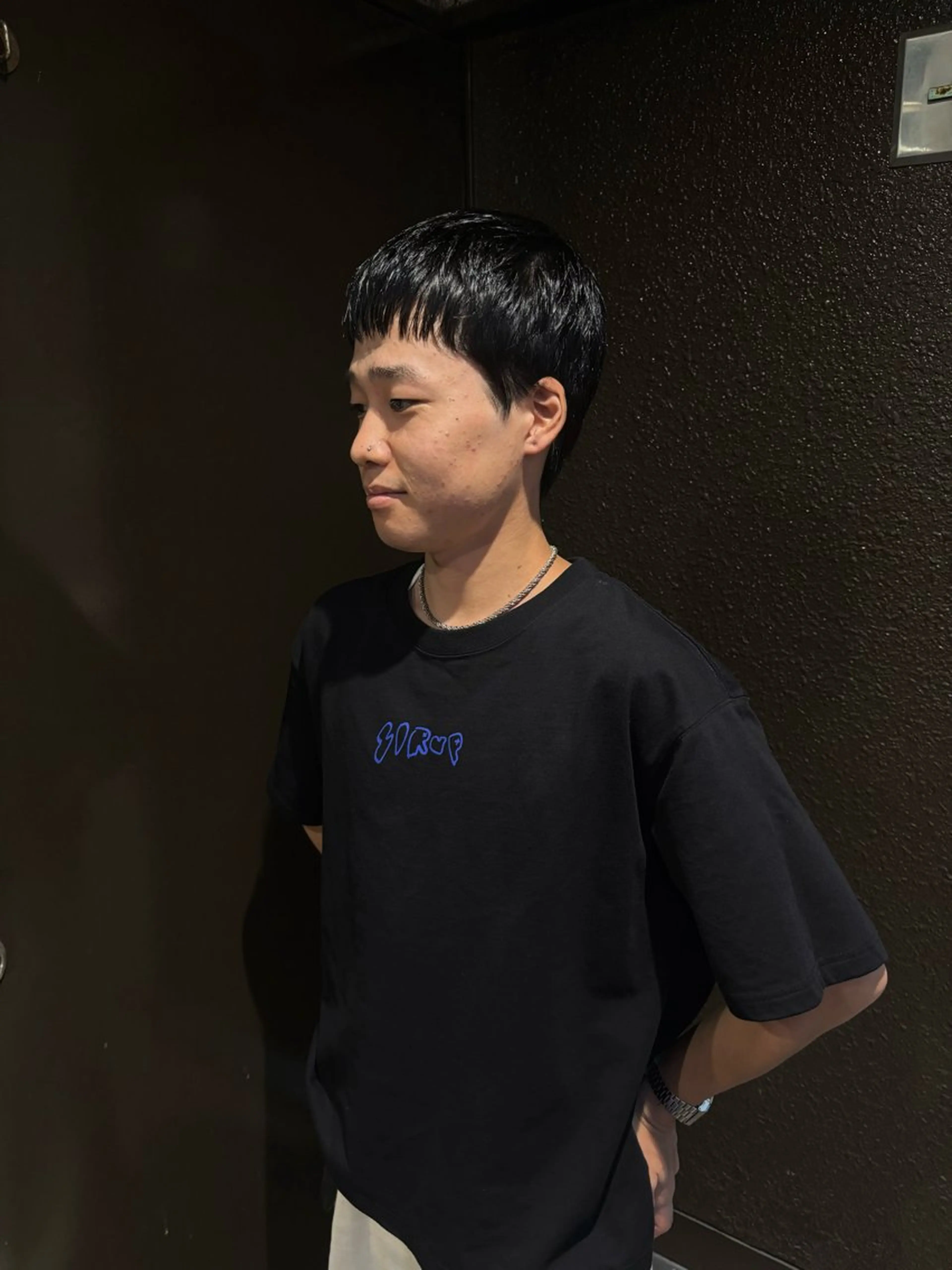 メンズ カット スパイキーパーマ 柏NO1 藤本葉のヘアスタイル