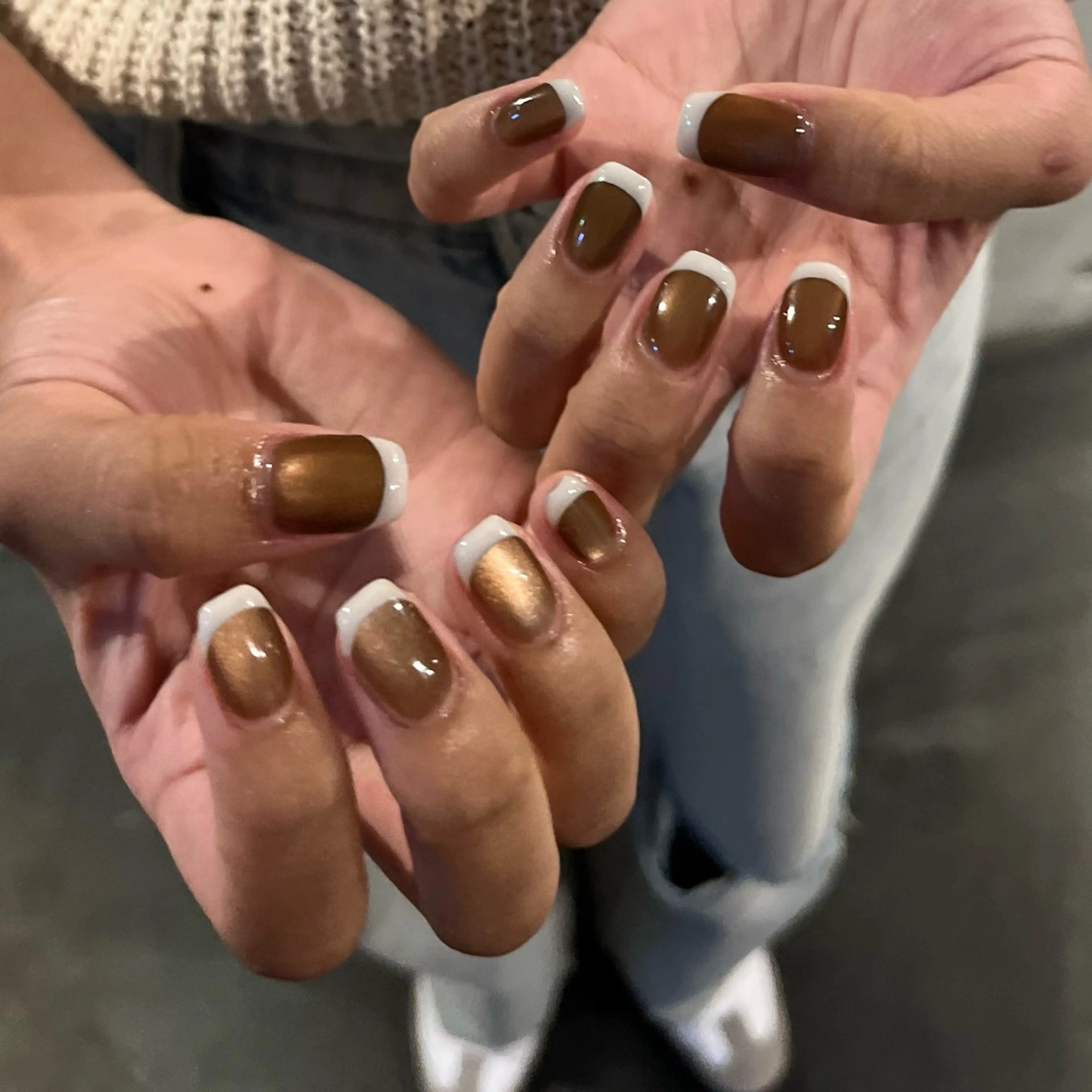 ネイル フレンチネイル マグネットネイル ハンドネイル mitsuki / Manonのネイルデザイン