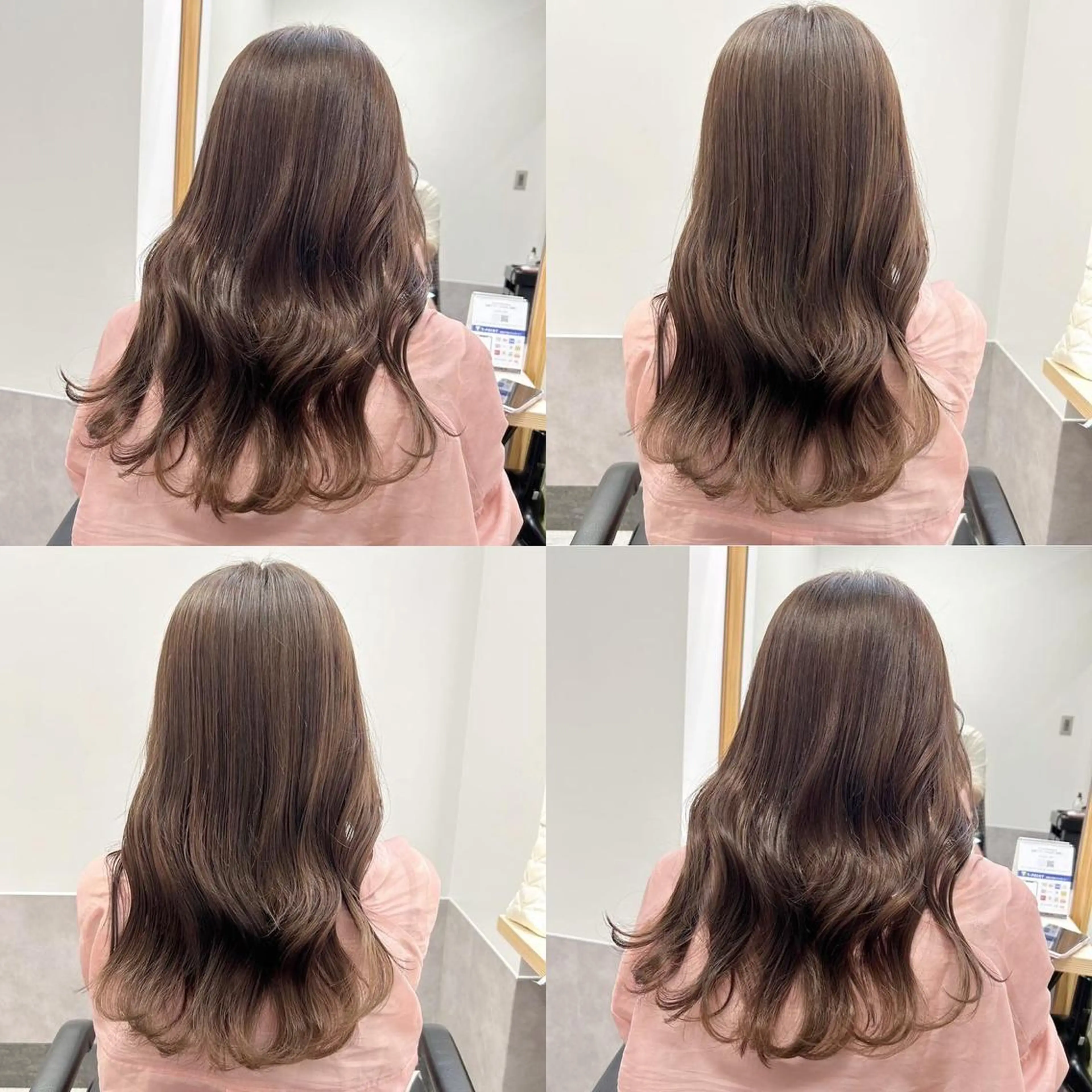 ロング カラー ベージュカラー 透明感カラー ピンクカラー ピンクベージュ くびれヘア カット ヘアカラー SAKINO． ベージュカラーのヘアスタイル