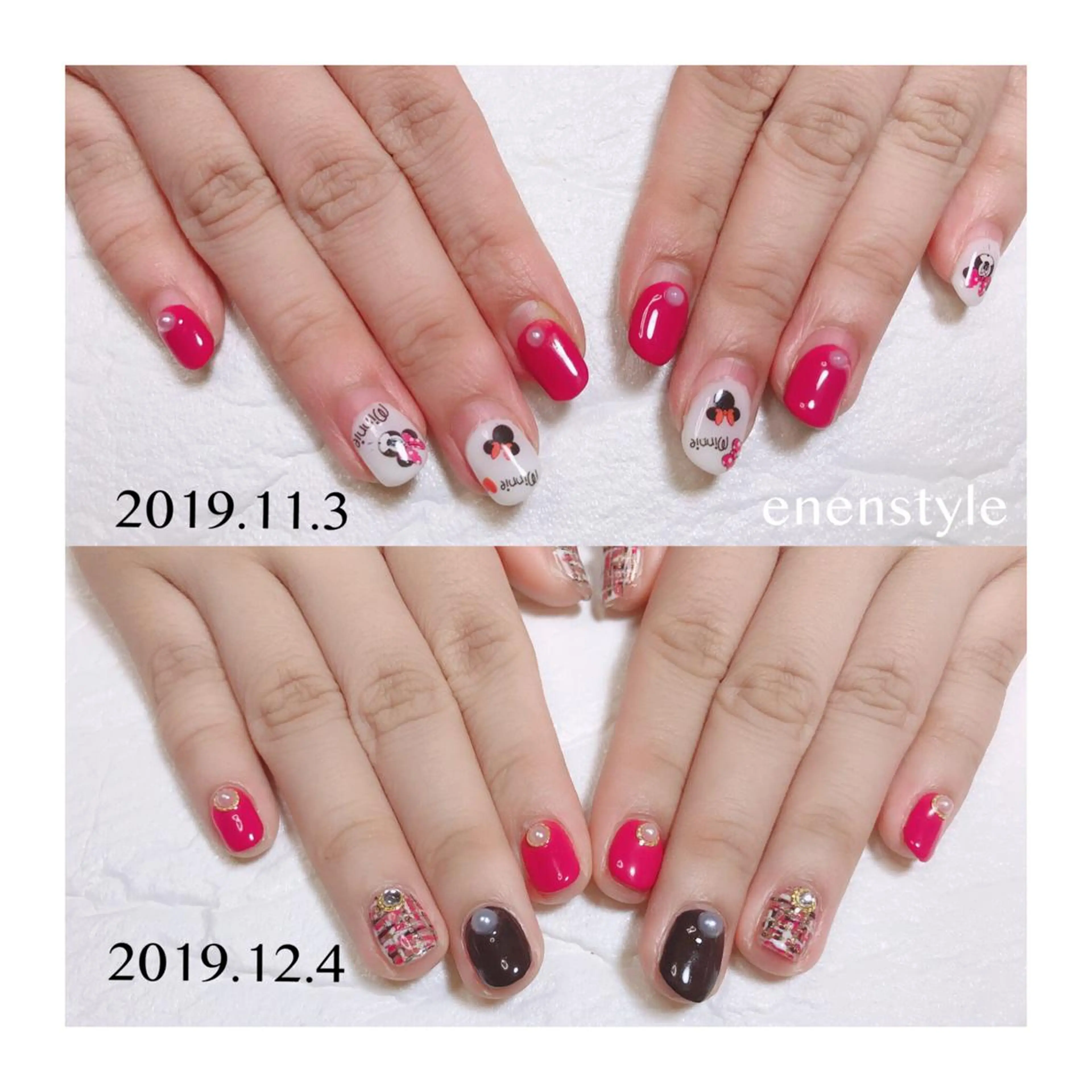 ショート ネイル ジェルネイル ニュアンスネイル オフィスネイル ワンカラーネイル ピンク ハンドネイル 👑enen style👑のネイルデザイン