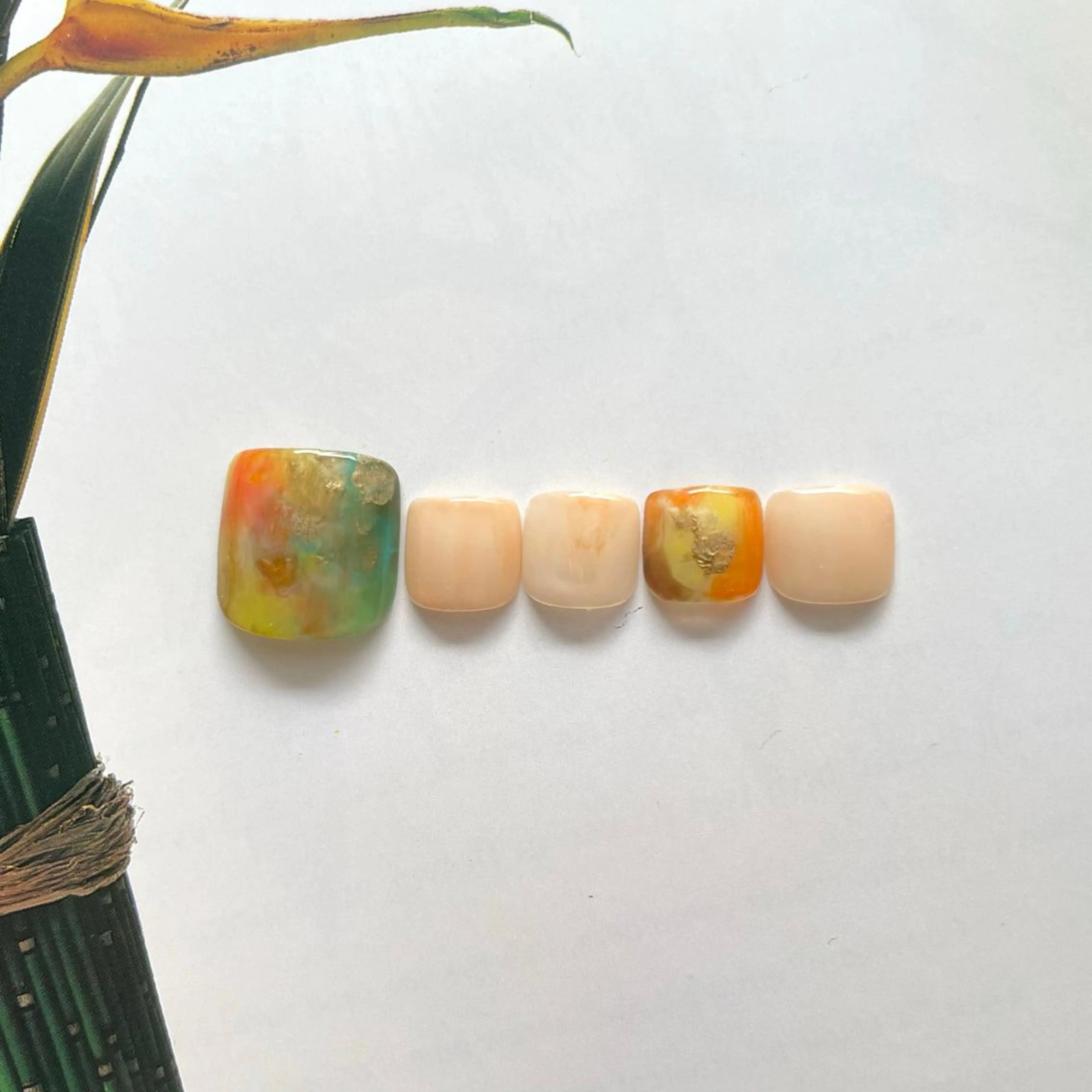 foot simple design(オフなし)🌻シンプルデザインのフットネイル👣パラジェル使用の写真