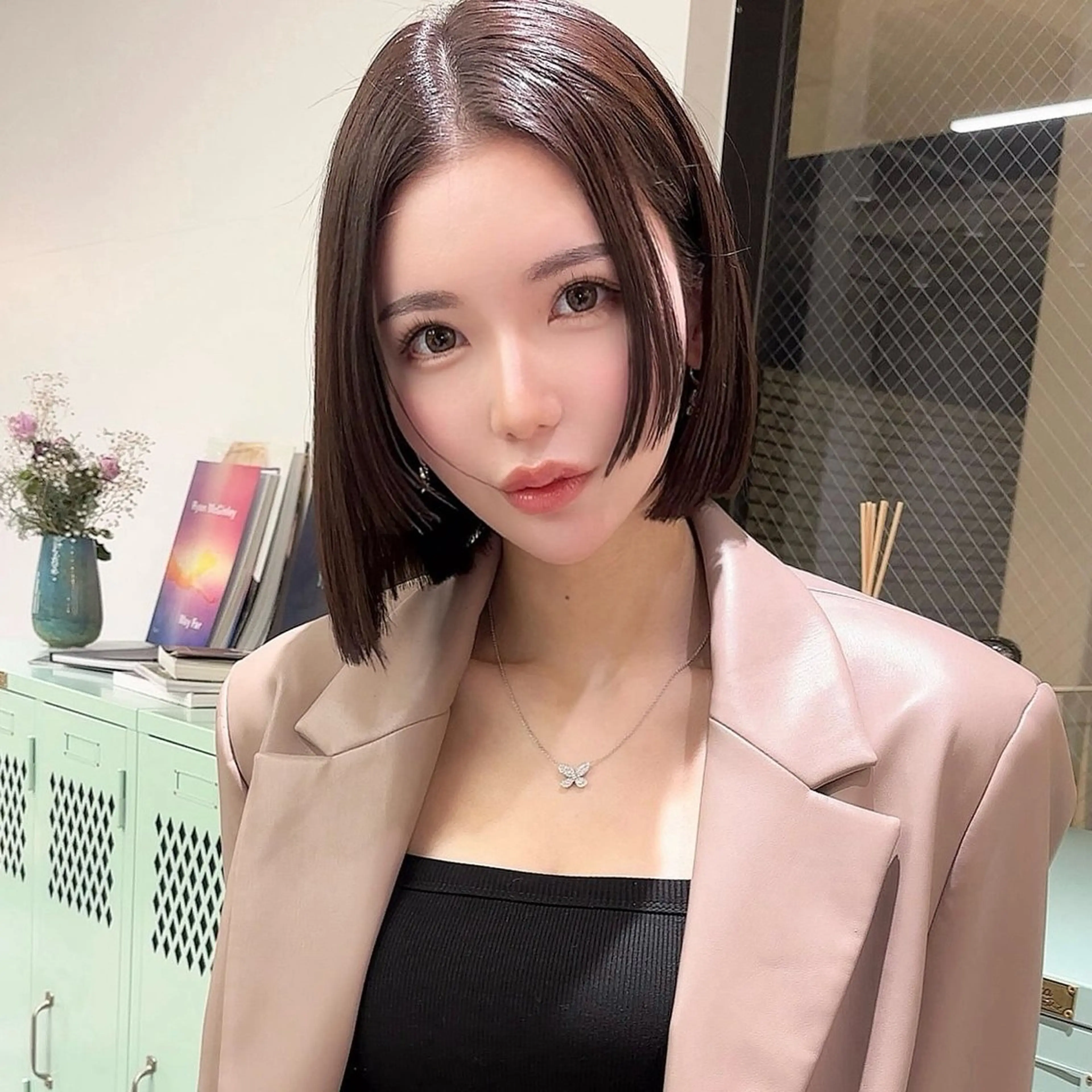 ショート ボブ 姫カット タンバルモリ 韓国風ヘア 外ハネヘア カット ヘアカラー トリートメント タッセルボブ /DAIKIのヘアスタイル