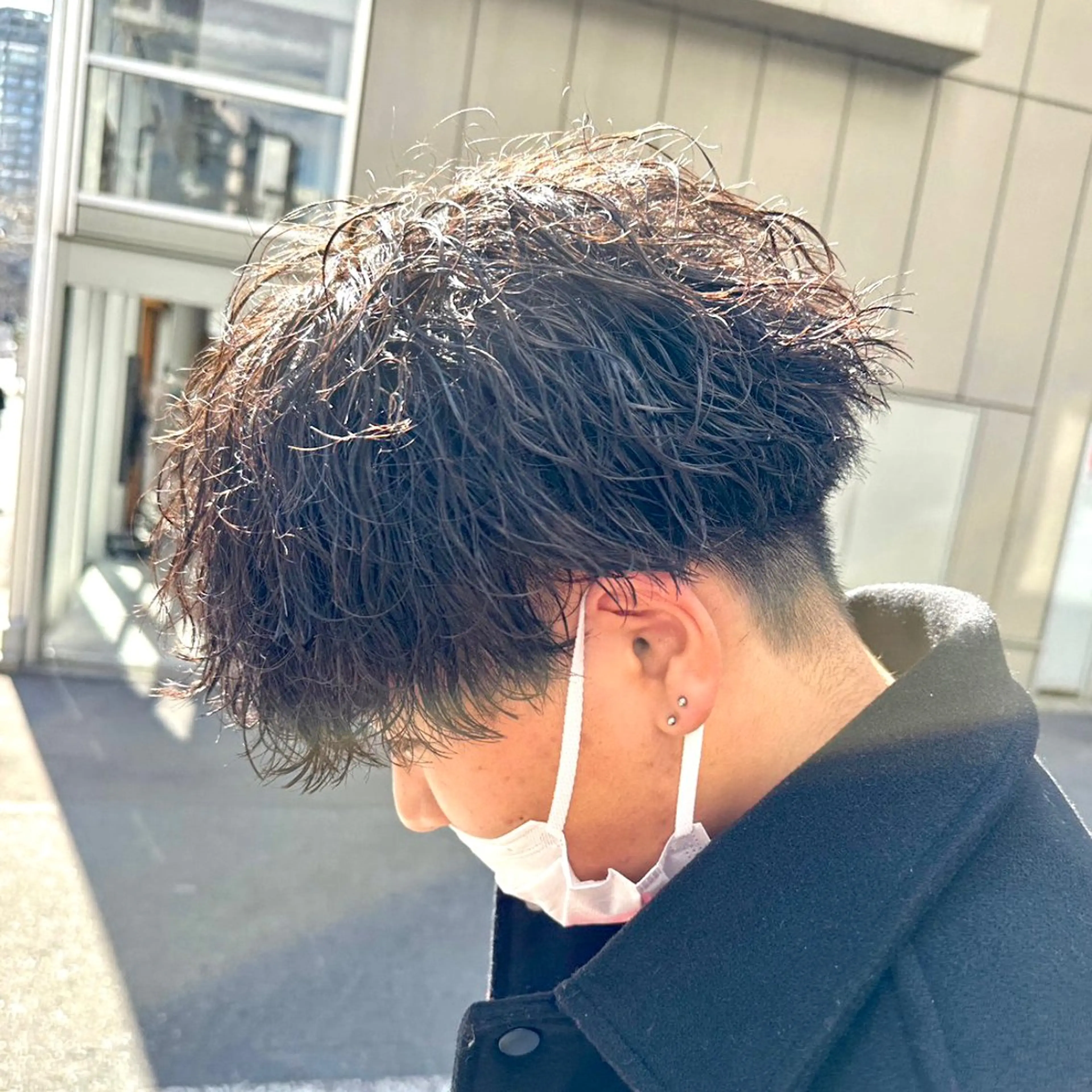 メンズ アップバング センターパート メンズ韓国風 マッシュ メンズパーマ メンズパーマ と言えばkaedeのヘアスタイル