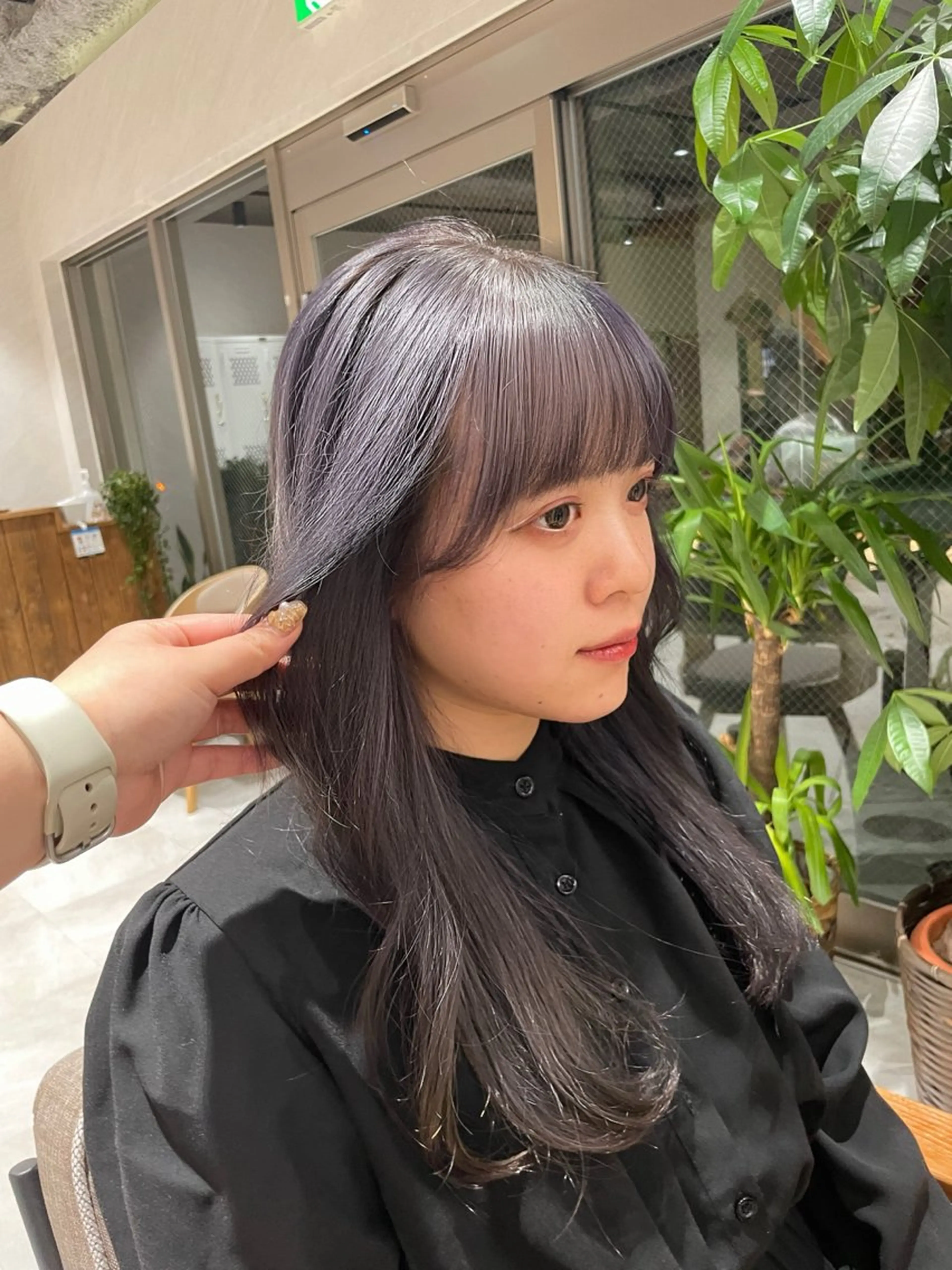 カラー ヘアカラー トリートメント 🍐透明感カラー🍐 レイヤーカットのヘアスタイル