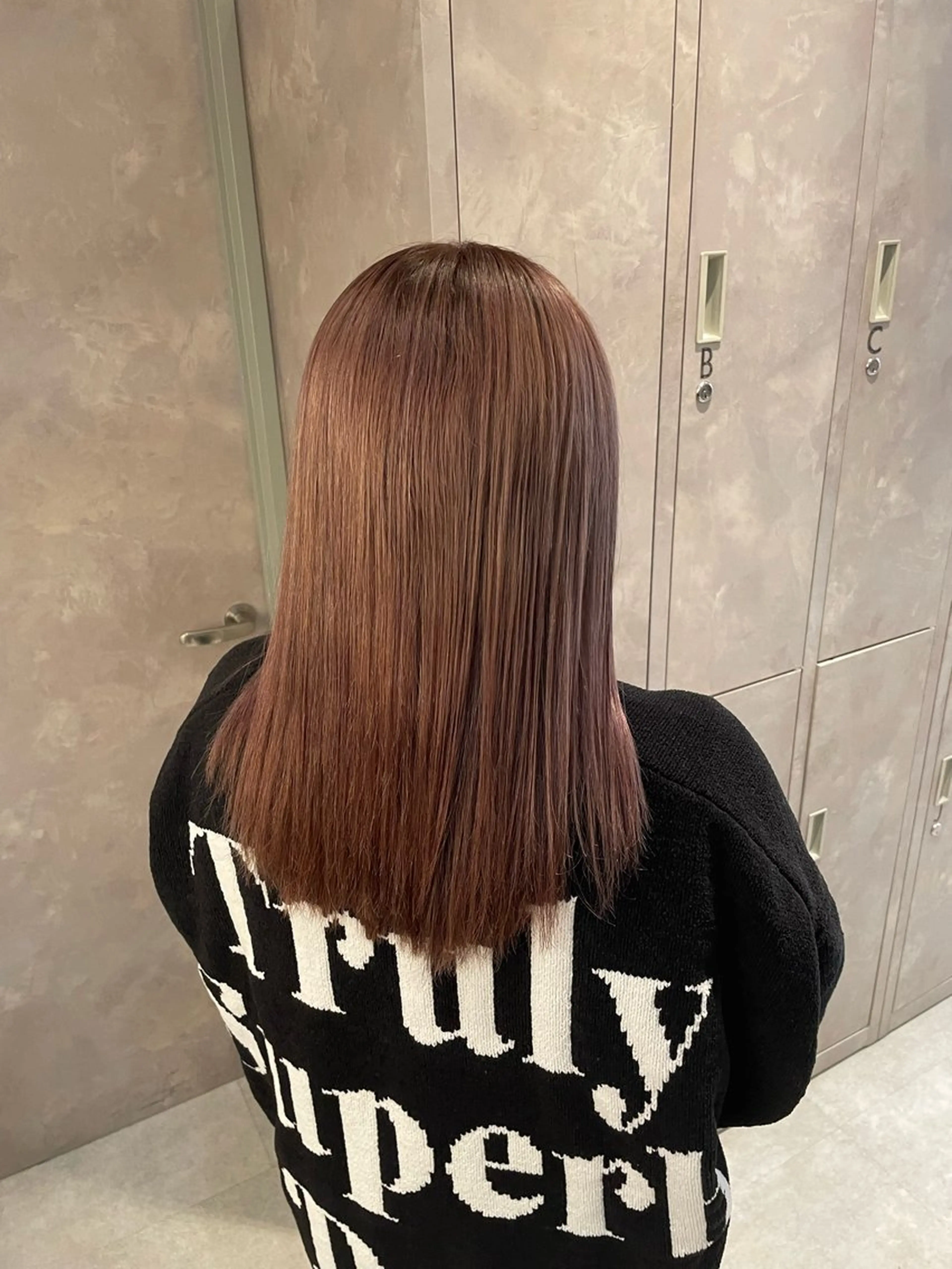 セミロング カラー ベージュカラー ピンクカラー ピンクベージュ tocca千葉店 /せりなのヘアスタイル