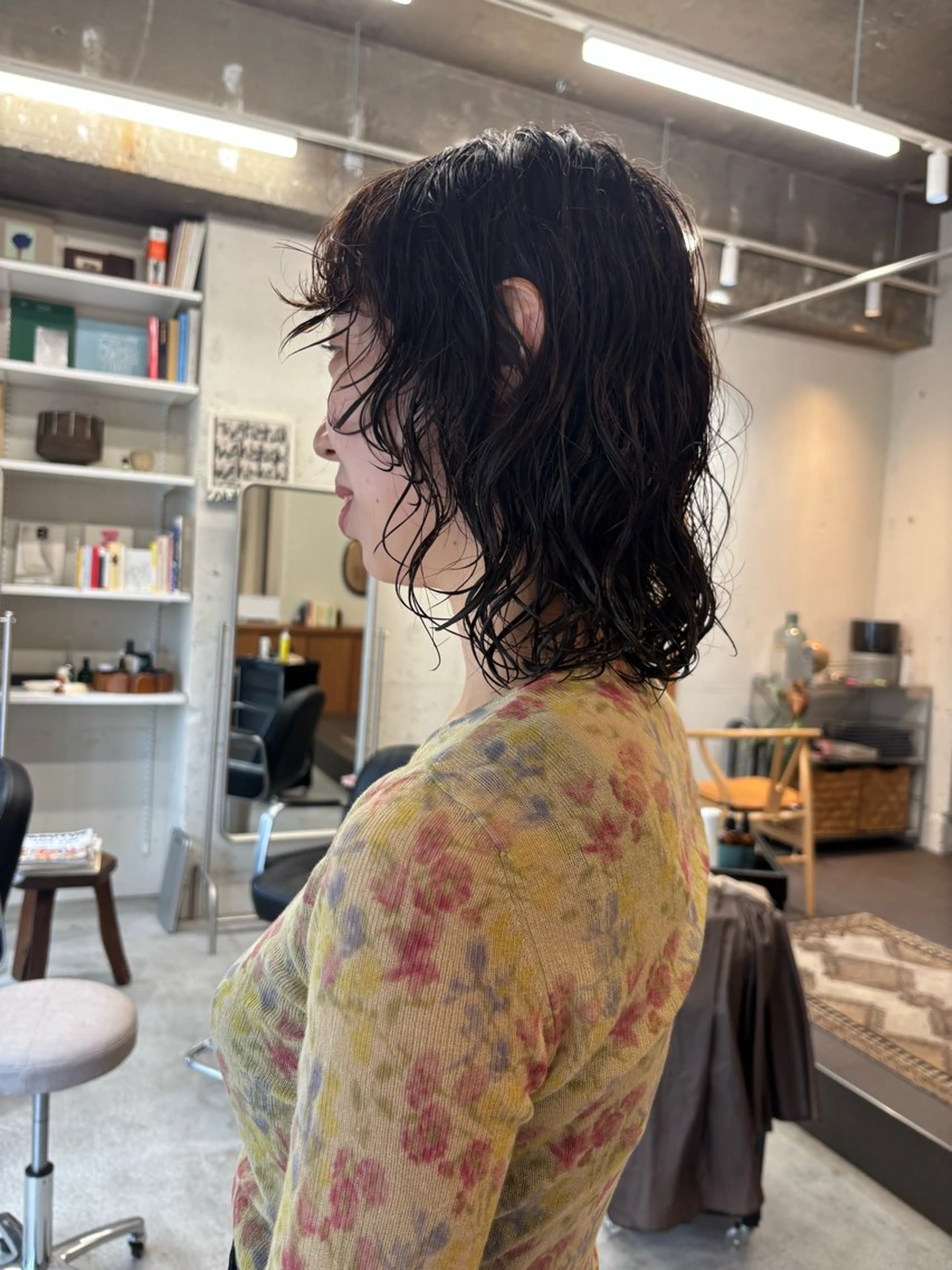 ミディアム パーマ カット パーマ 永田 愛莉のヘアスタイル