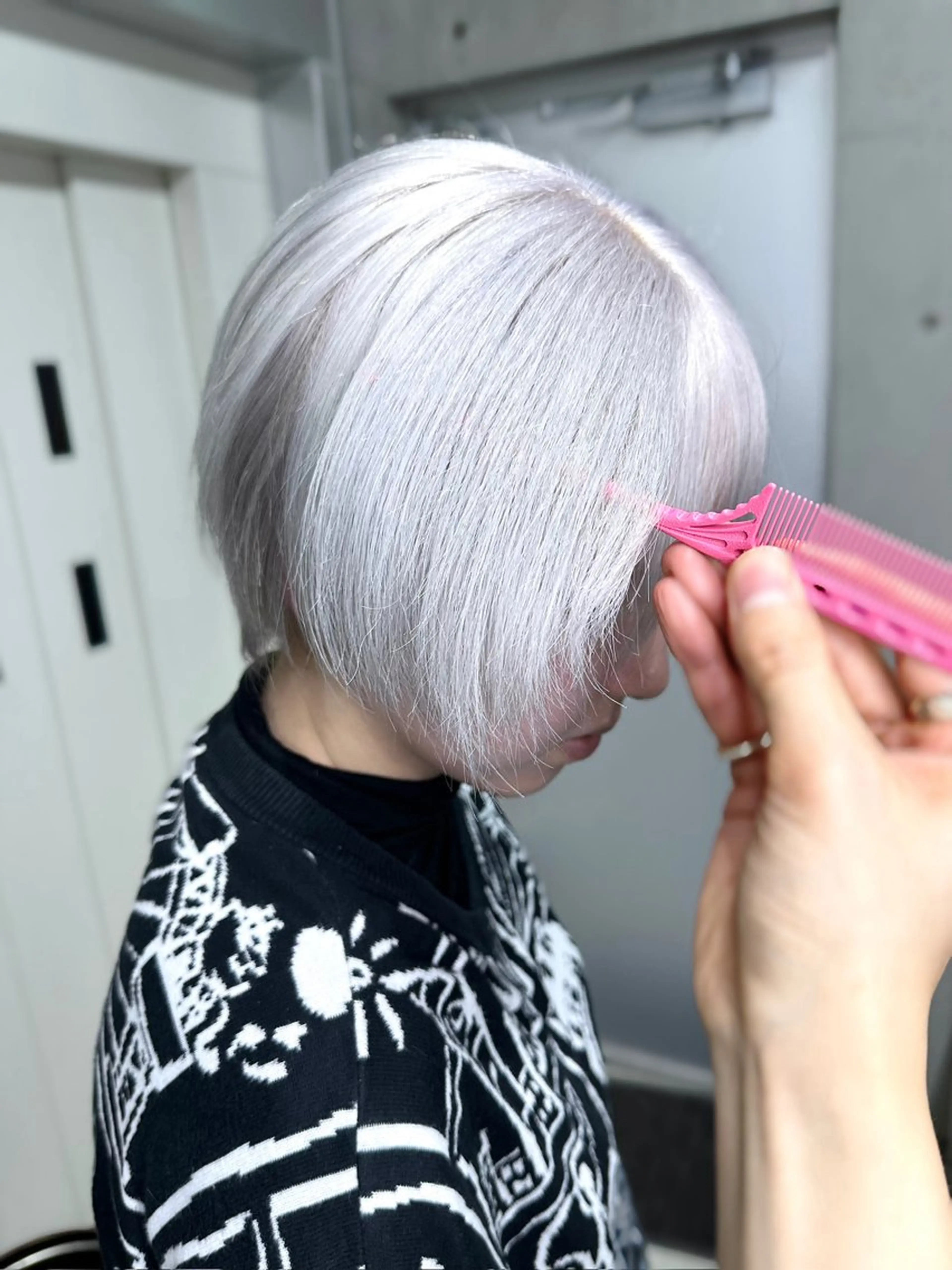 ショート カラー ヘアカラー 名古屋のピンク好き かずくん🦩のヘアスタイル