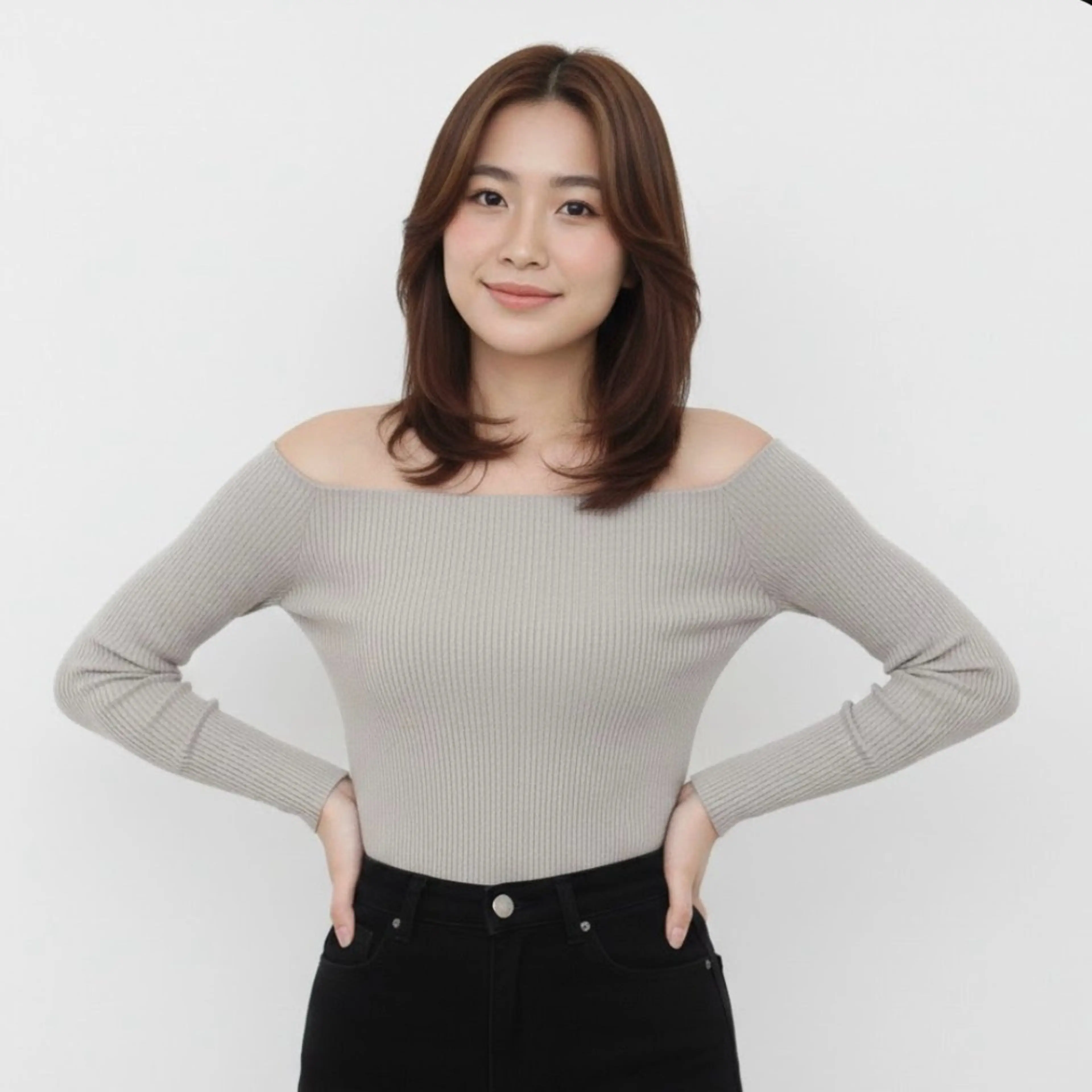 ミディアム カラー ブラウンカラー ナチュラルブラウン 髪質改善 韓国風ヘア レイヤーカット カット ヘアカラー 髪質改善特化KIZU /艶髪研究（京都）のヘアスタイル