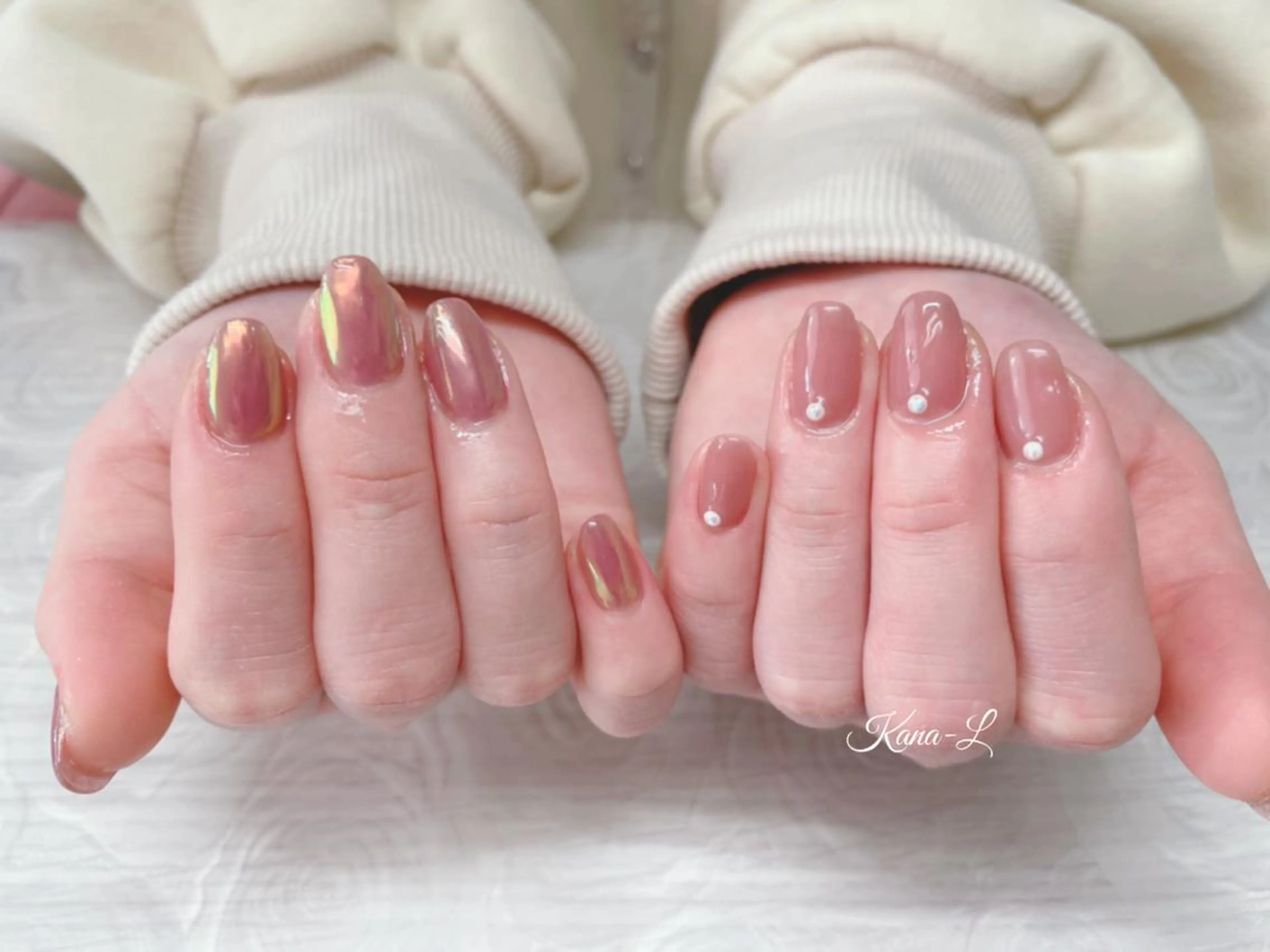 カラー ネイル オーロラネイル 春ネイル 芦辺 香奈のネイルデザイン