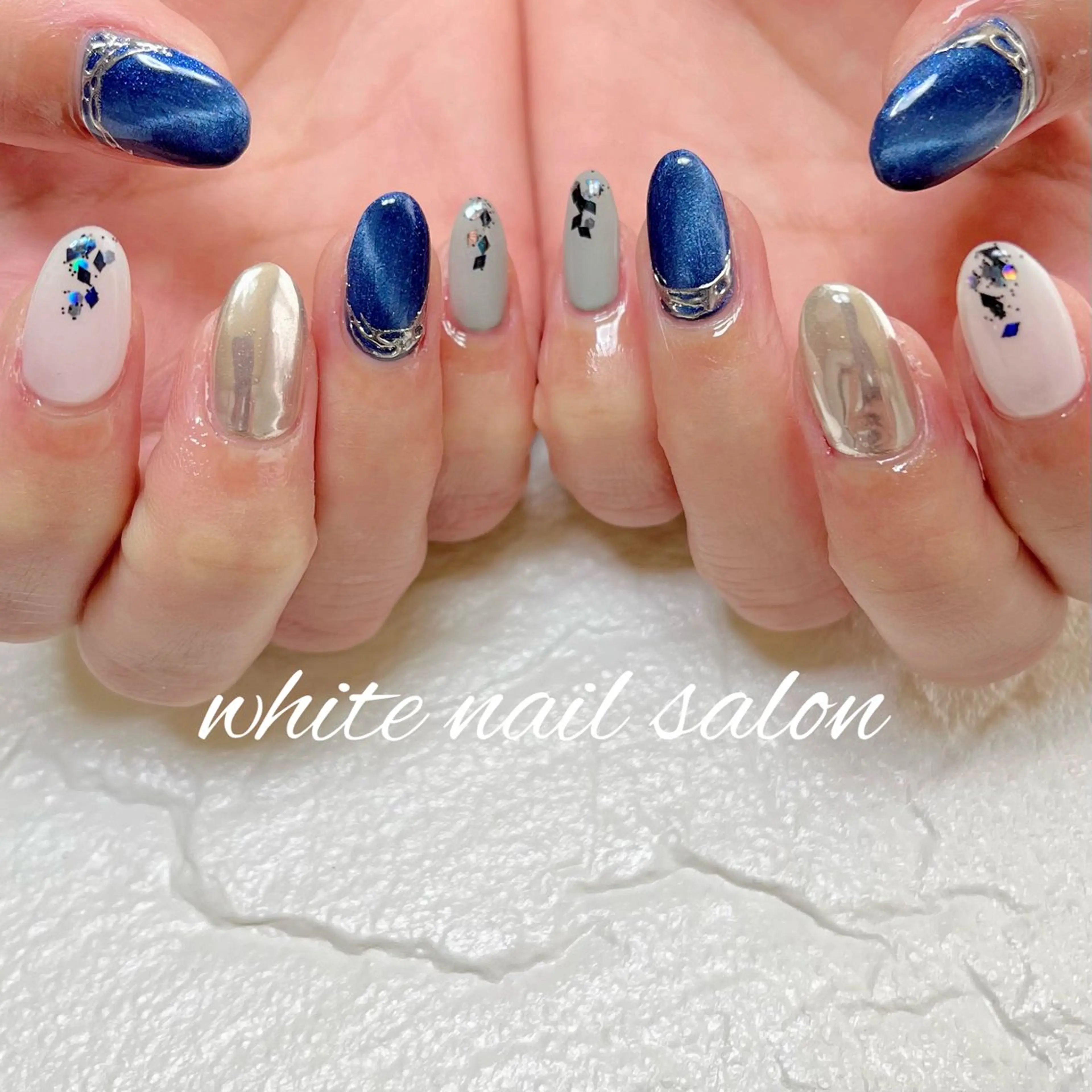ネイル ラメ(グリッター) ハンドネイル white nail salonのネイルデザイン