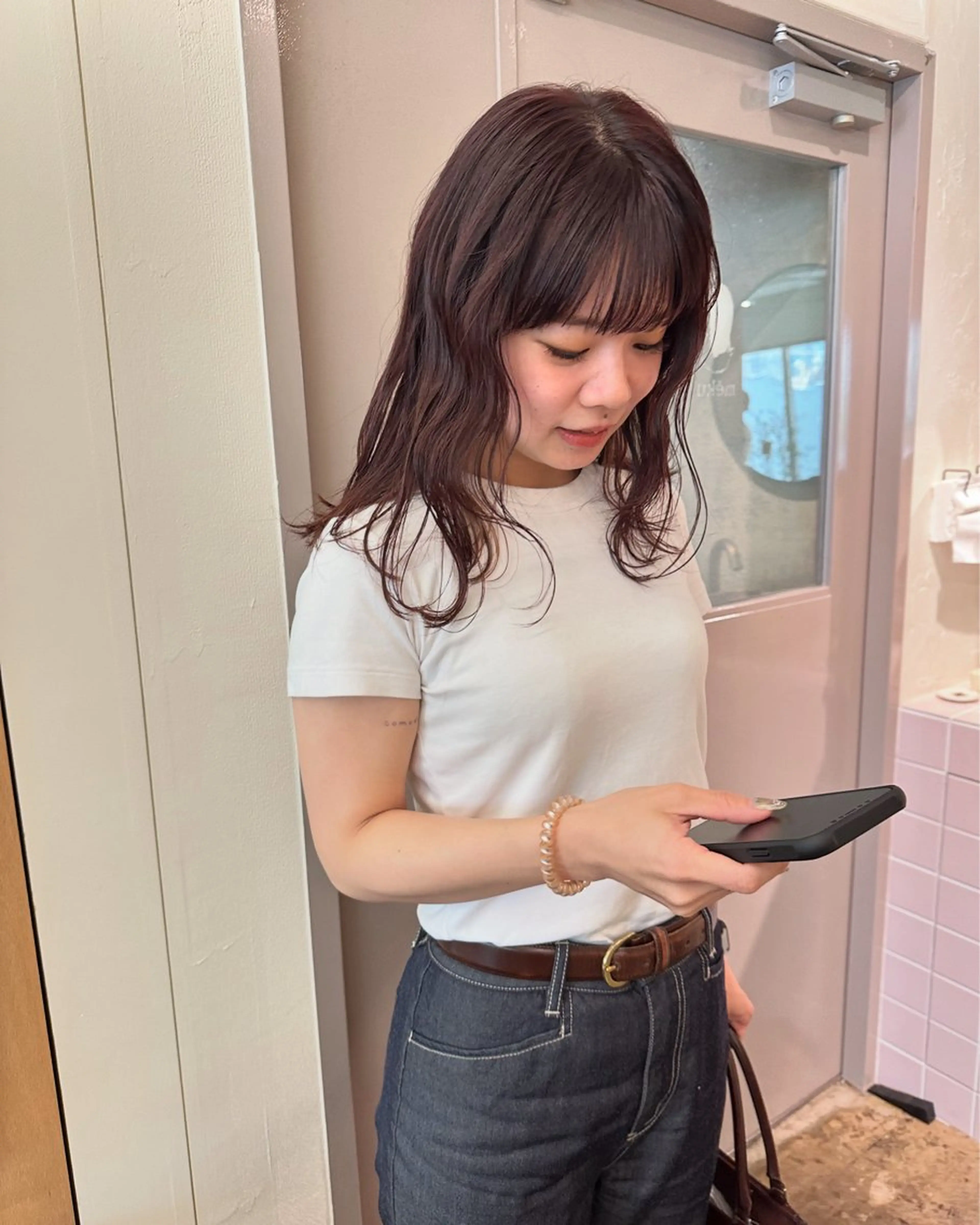 ミディアム カラー カット ヘアカラー トリートメント yupi🐈‍⬛ レイヤー/パーマのヘアスタイル