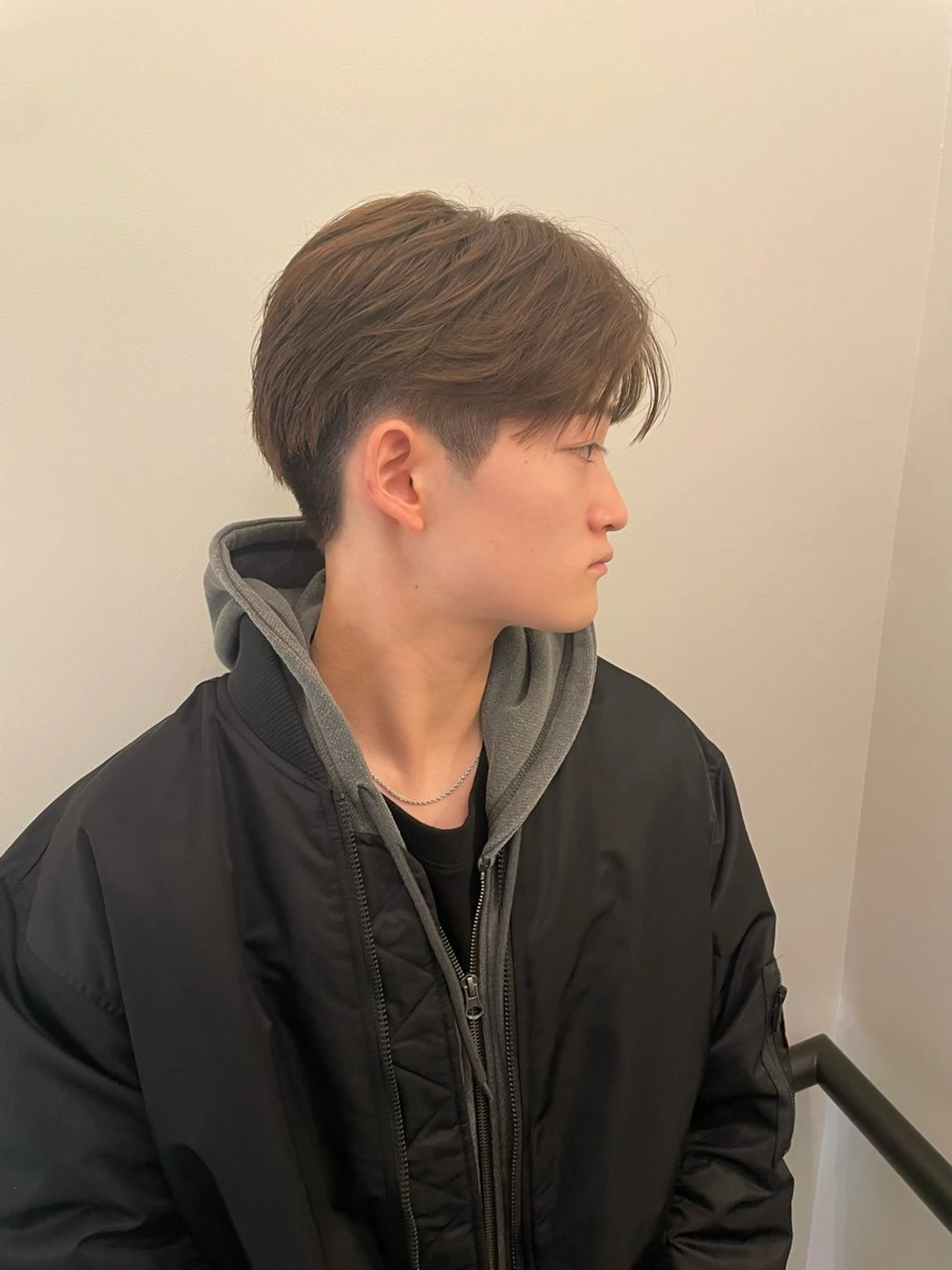 ショート カラー パーマ メンズ センターパート カット トリートメント ニュアンスカラー🫧 加納のヘアスタイル