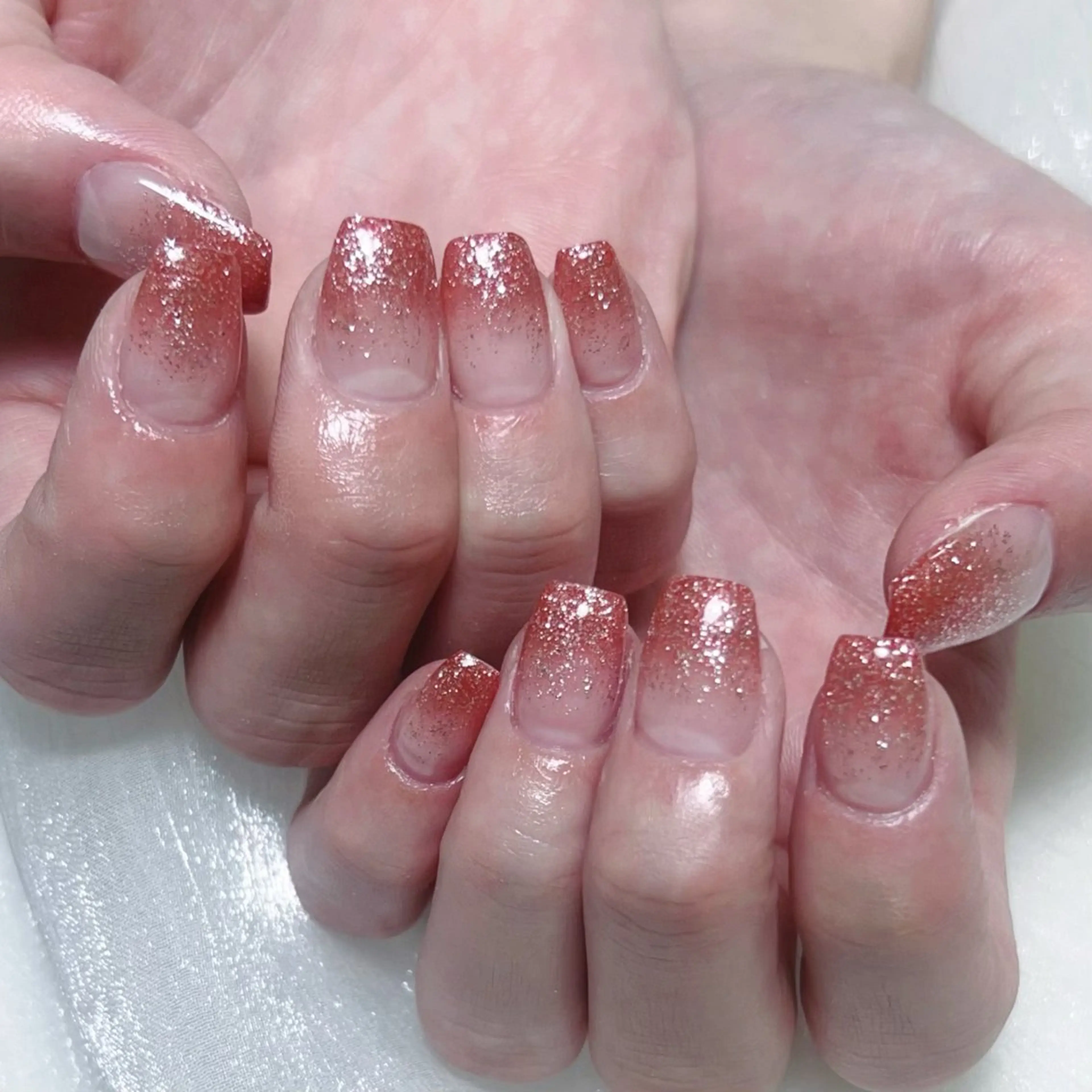 メンズ ネイル メンズ韓国風 アートネイル オーロラネイル ガーリー キラキラネイル ハンドネイル Nail salon 木にいるのネイルデザイン