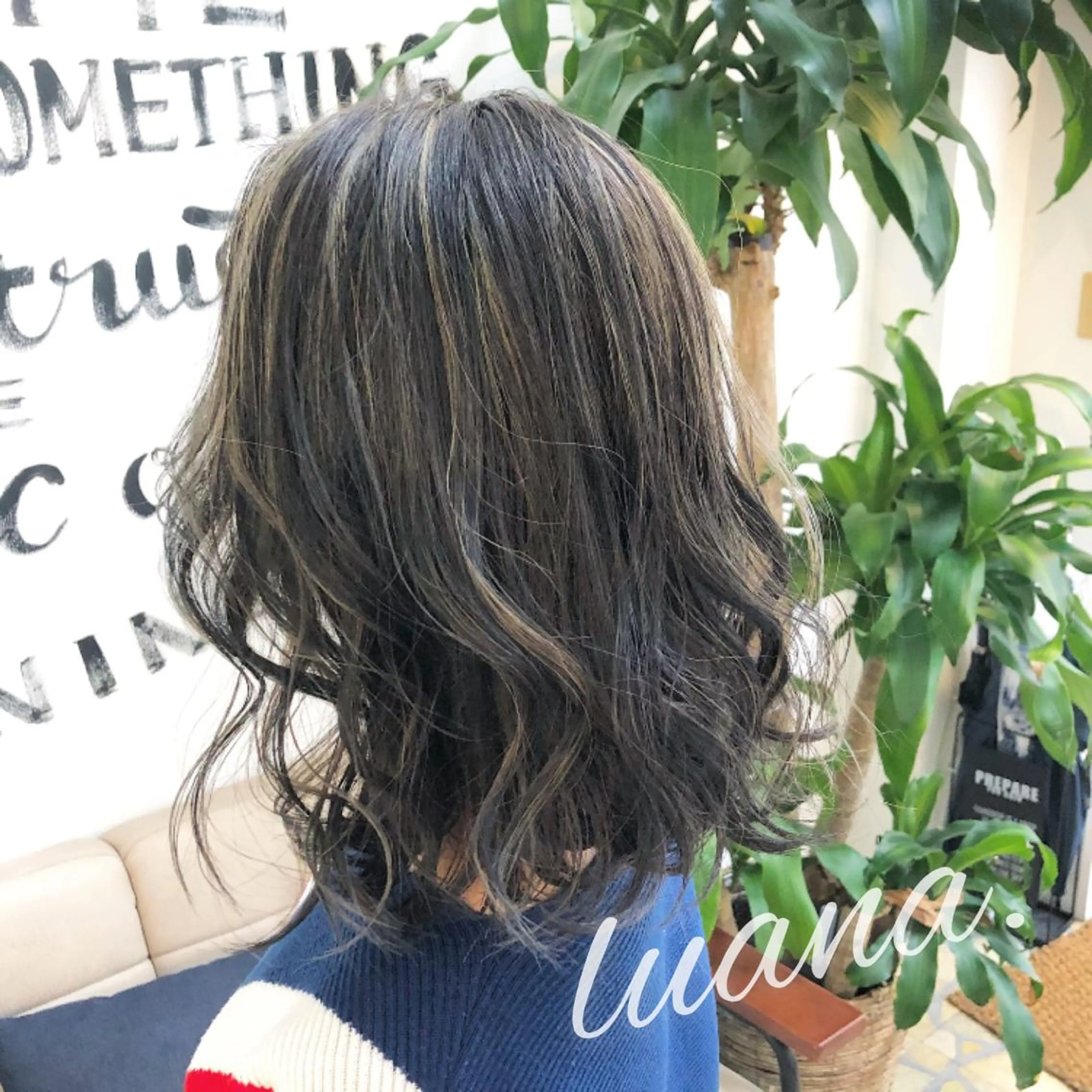 ミディアム ハイライト エクステ・髪質改善・ ブリーチ・吉田大介のヘアスタイル