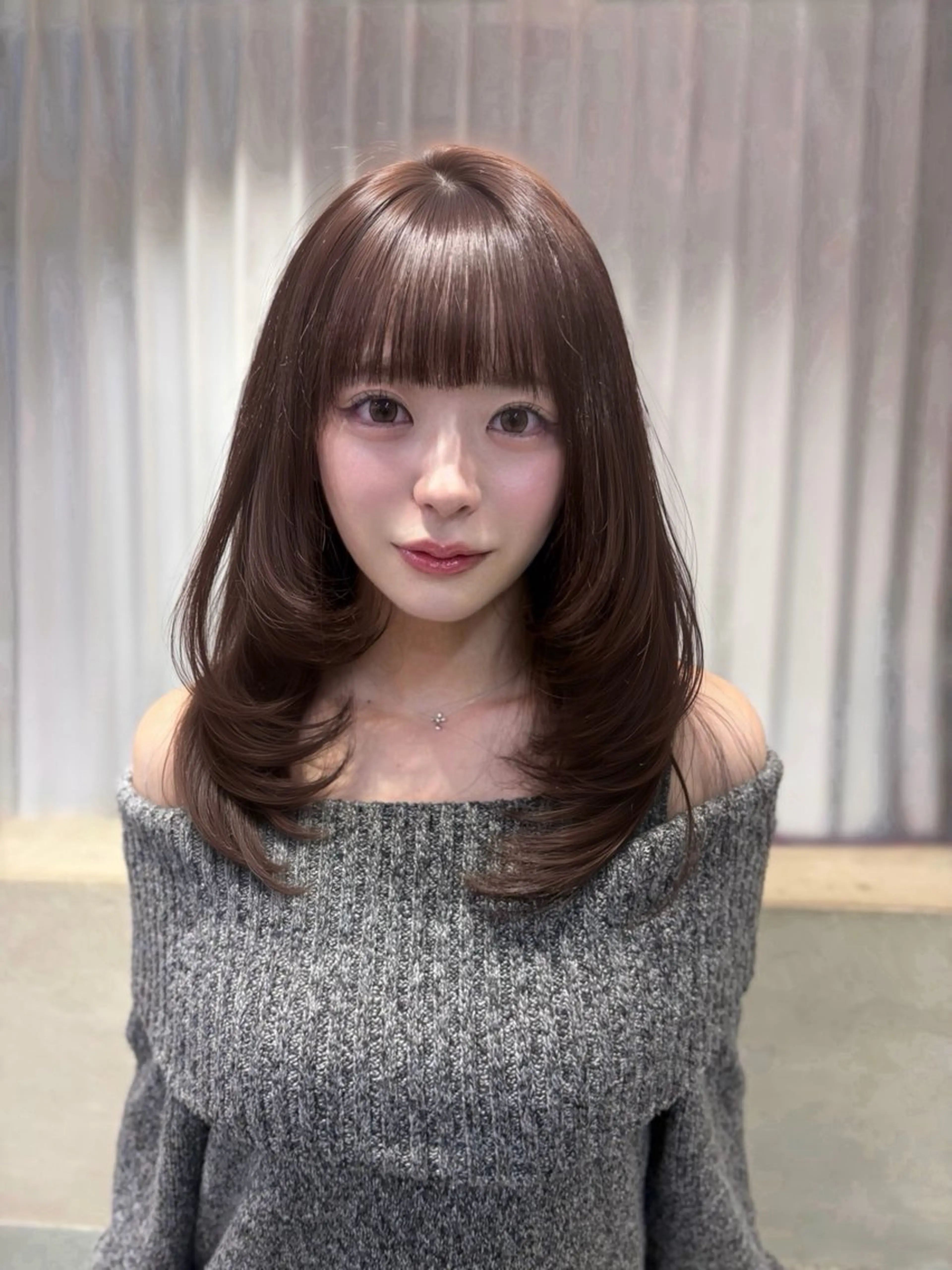 ミディアム MISAKI/韓国 透明感カラー🎀のヘアスタイル