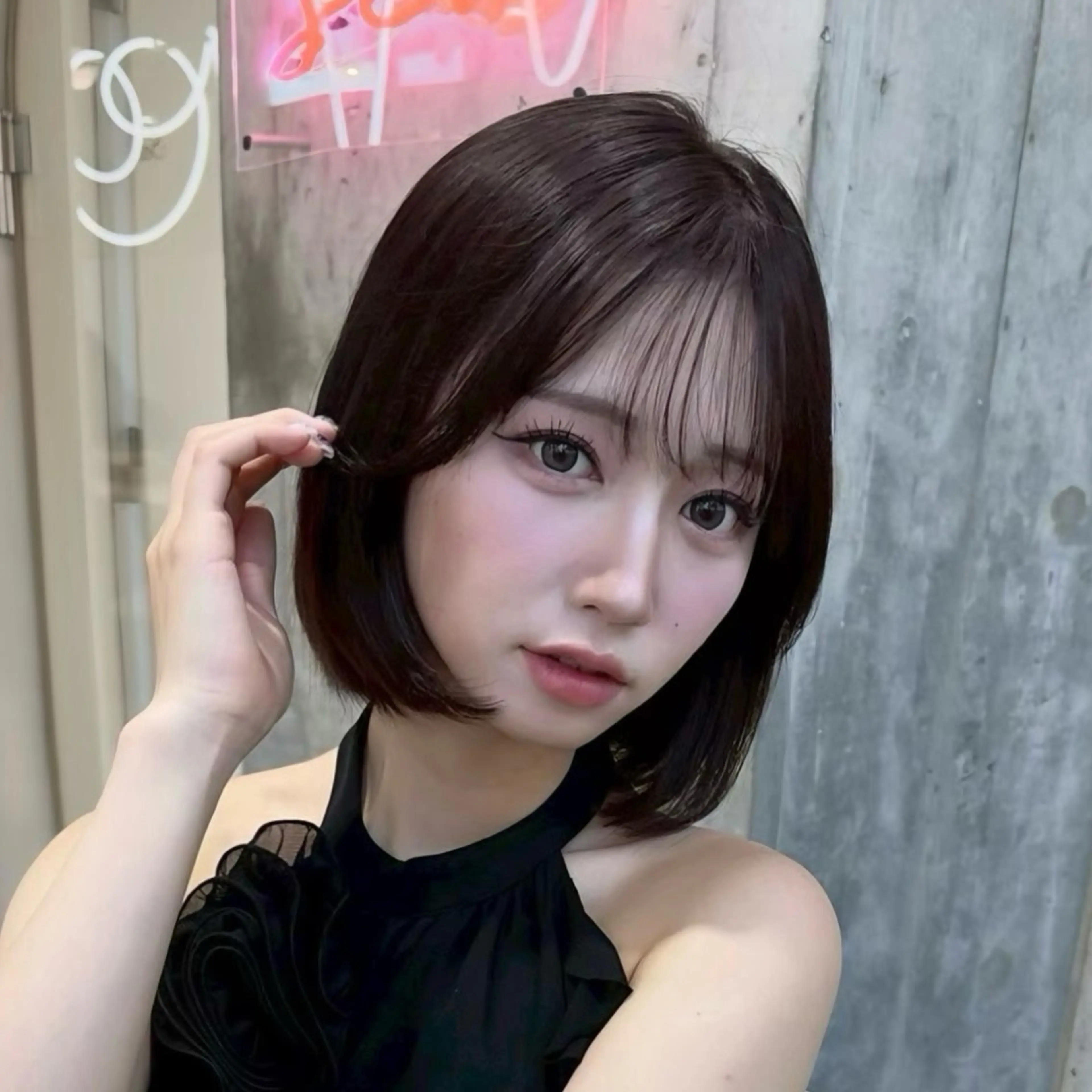 ミディアム カラー ボブレイヤー 透明感カラー レッドカラー ボブ 韓国風ヘア 韓国ボブ/髪質改善 /新宿/Rumiのヘアスタイル