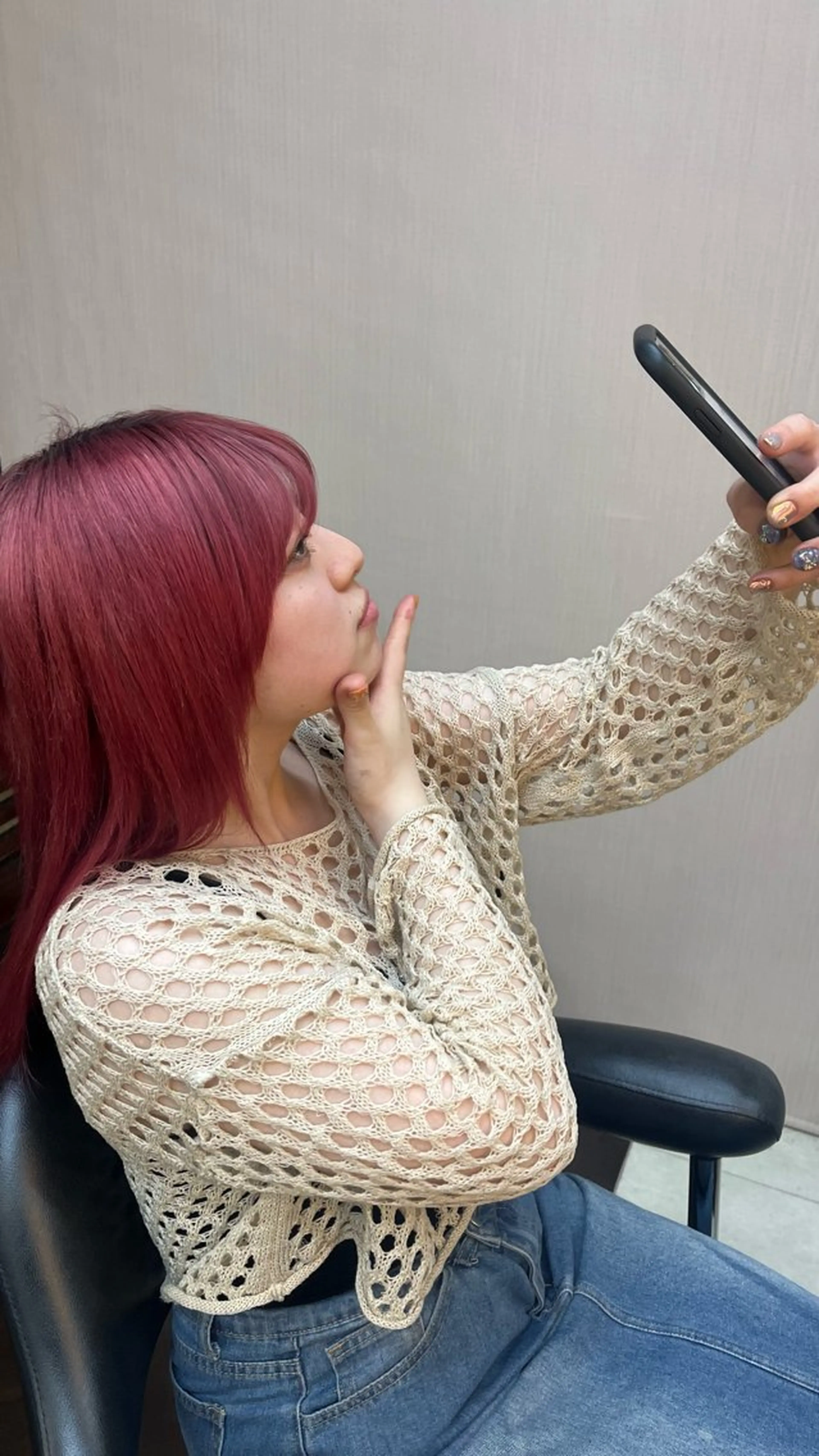 ロング カラー ブリーチ ヘアカラー 上野 瑞貴のヘアスタイル