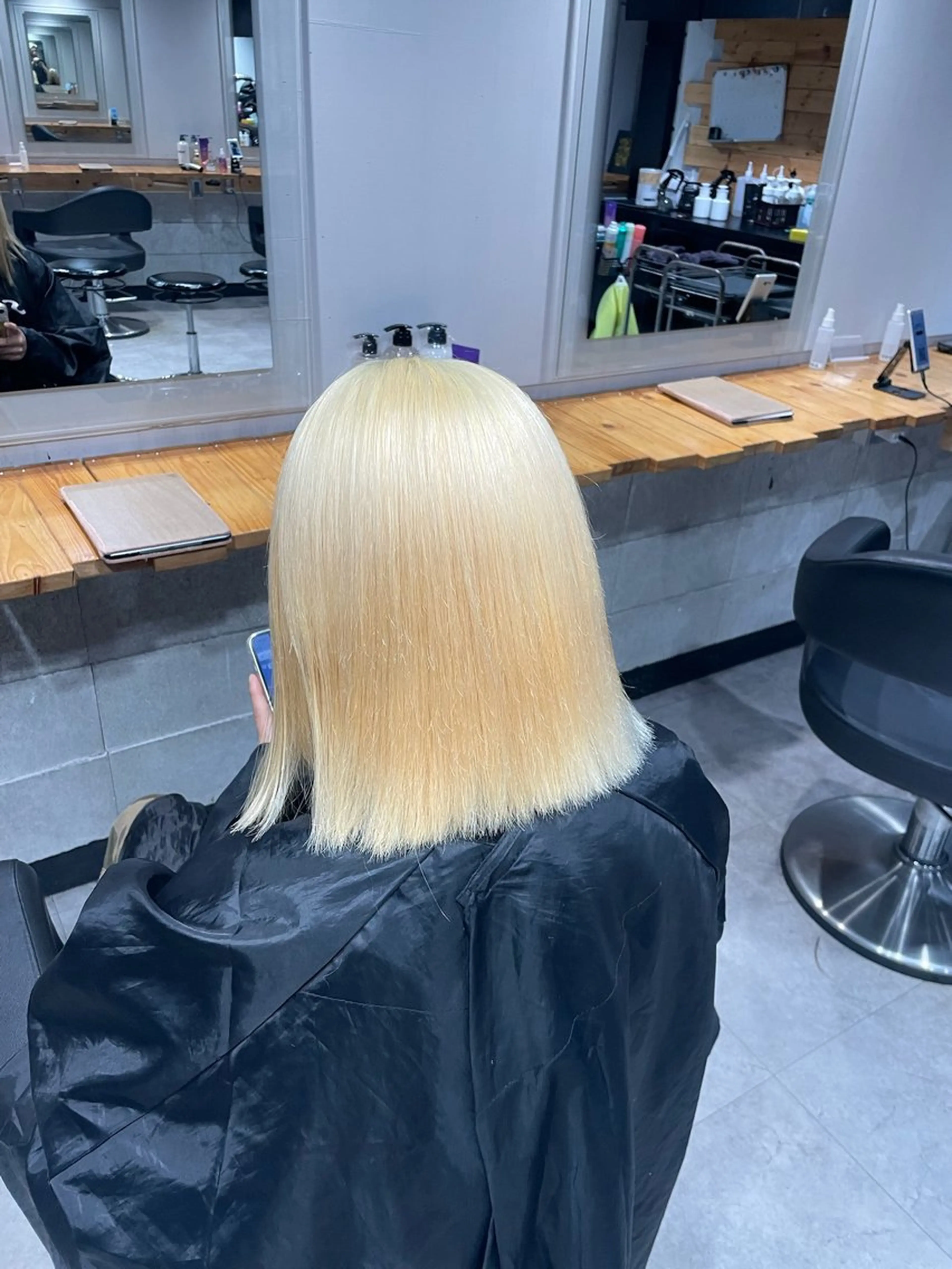 ロング カラー メンズ メンズハイトーン ハイトーンカラー 髪質改善 トリートメント honoka ワンカラー/髪質改善のヘアスタイル