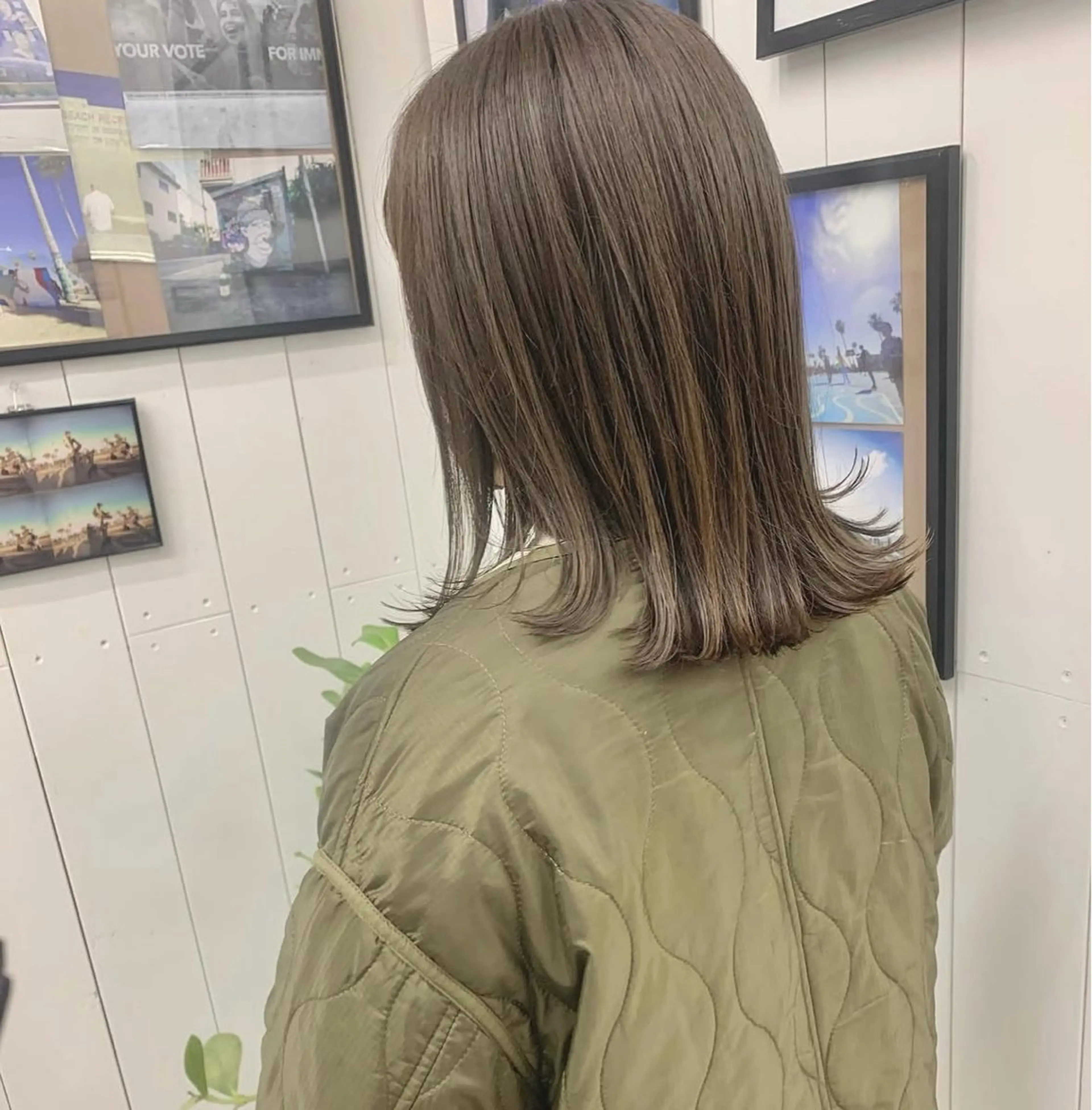 ミディアム ヘアカラー 永野 瑛大のヘアスタイル