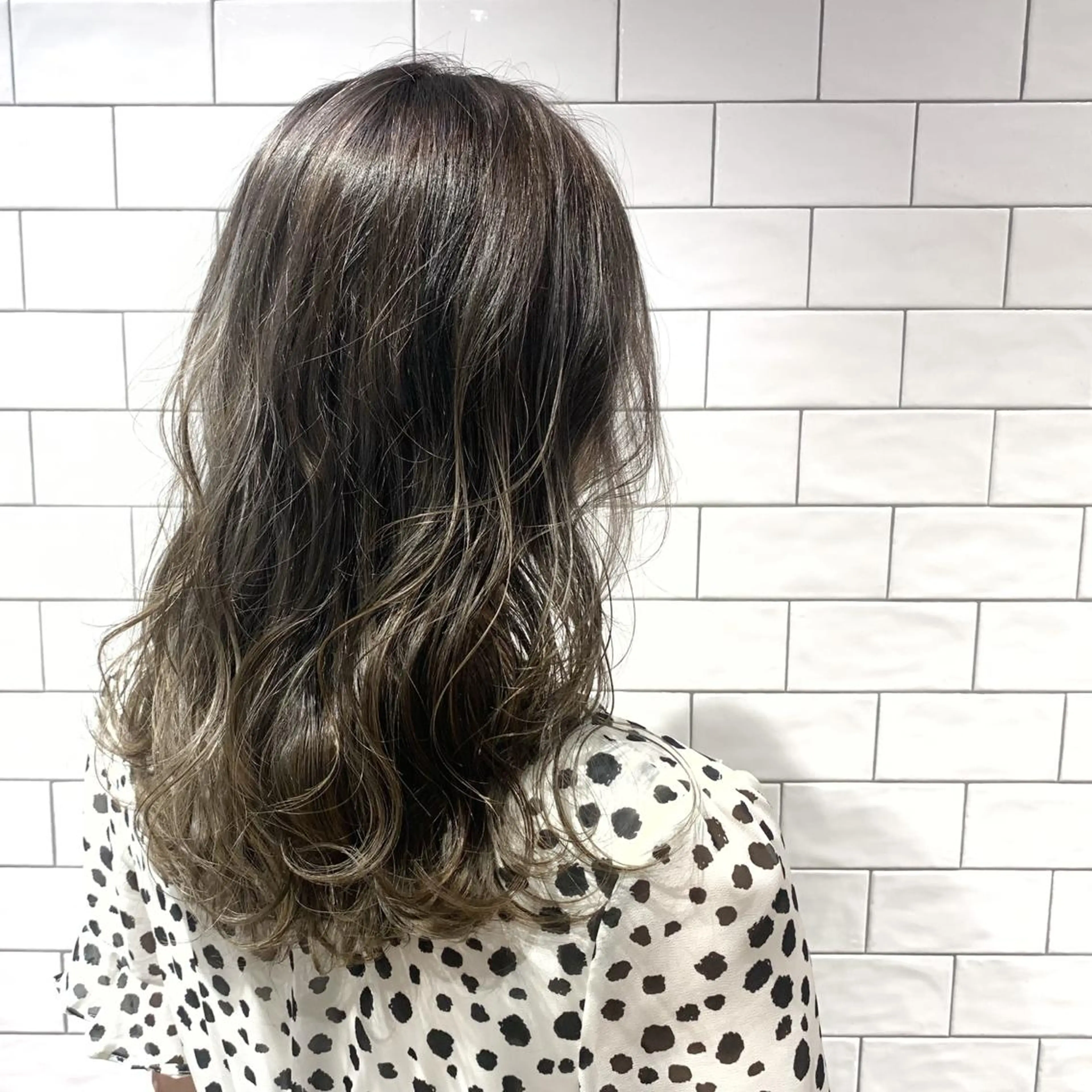 セミロング カラー 原山 直人のヘアスタイル