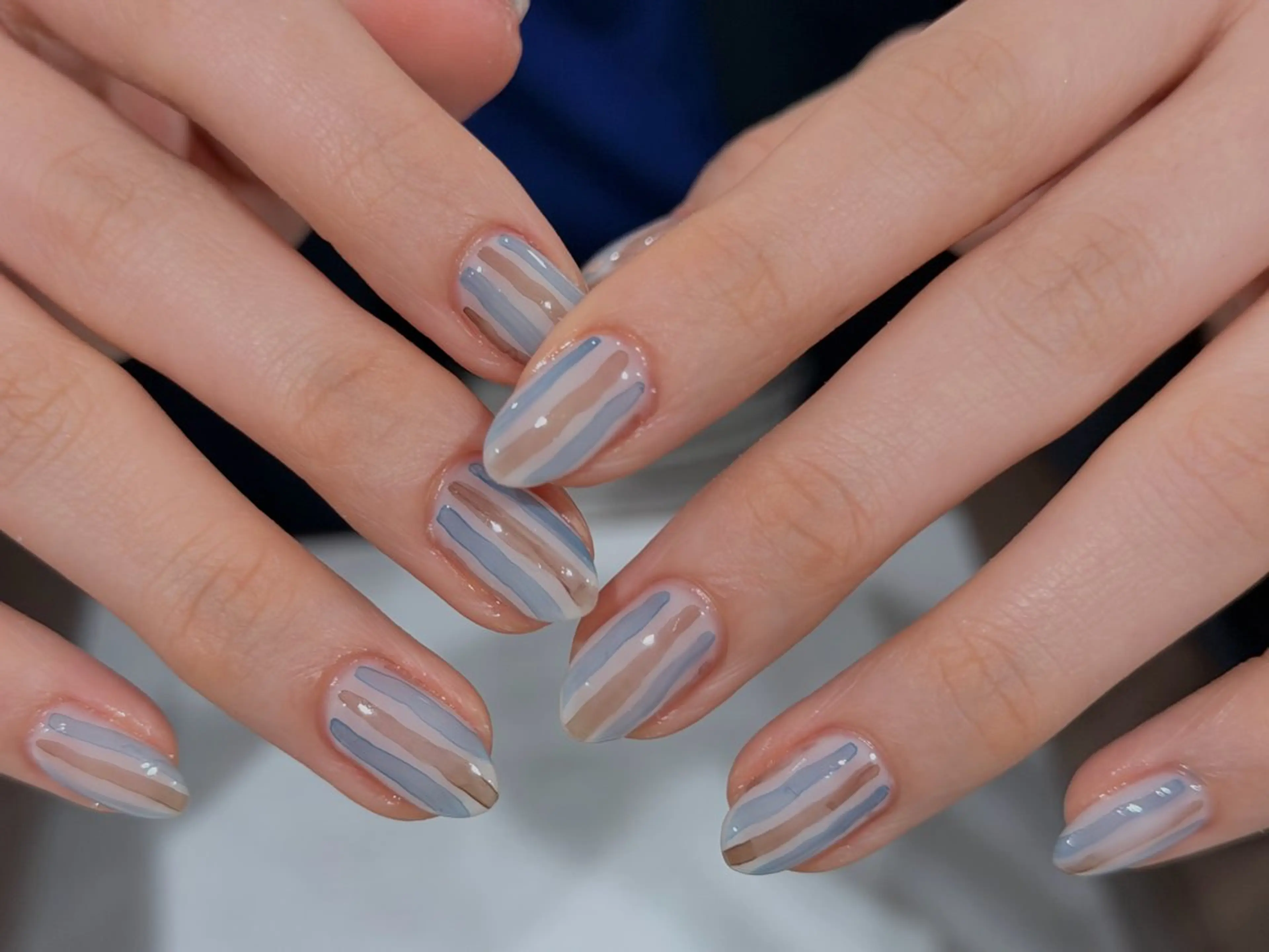 ネイル ホワイト ハンドネイル ANOVA アノヴァのネイルデザイン