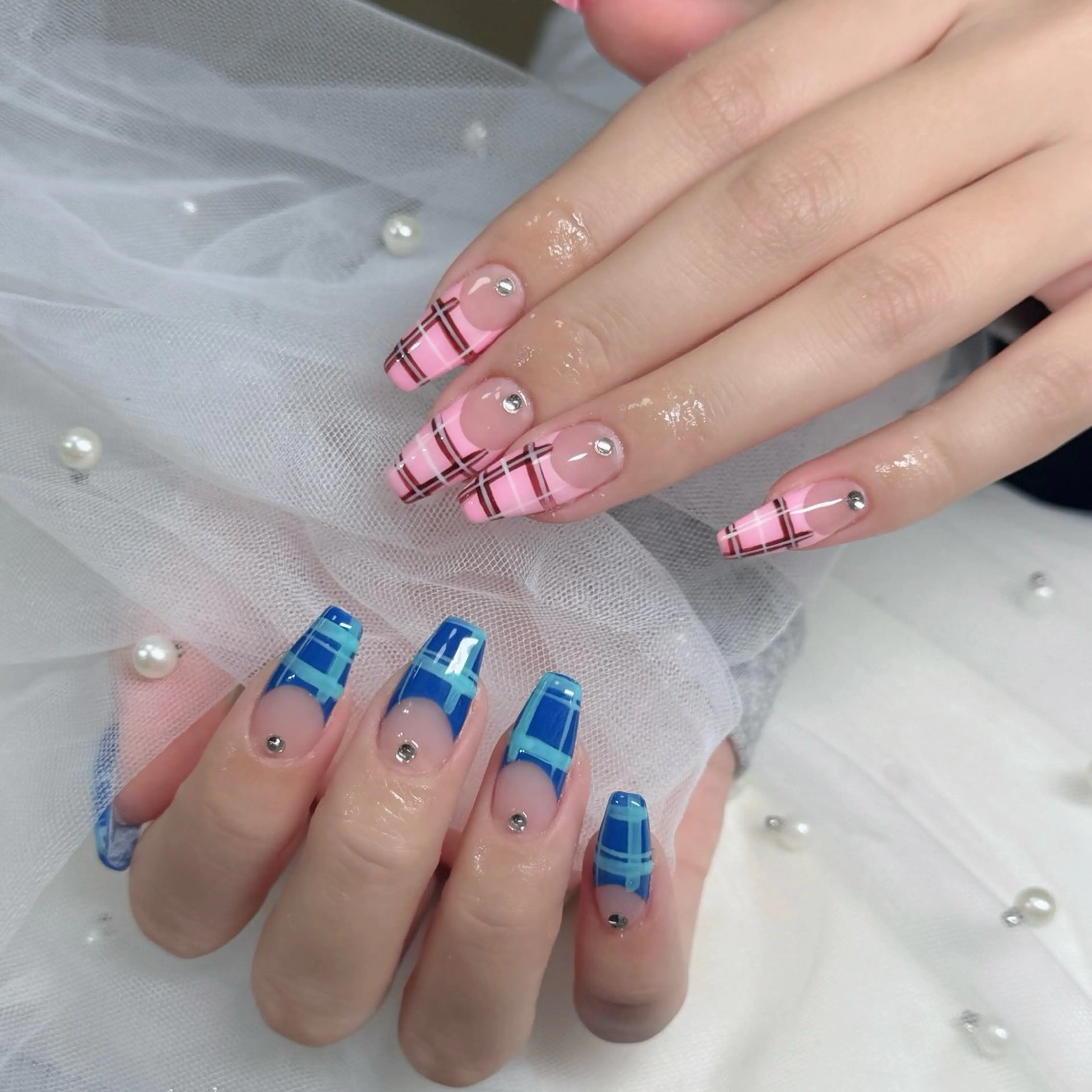 ネイル フットネイル フレンチネイル グラデーション 韓国ネイル ロングネイル ハンドネイル Hani Nail Salonのネイルデザイン