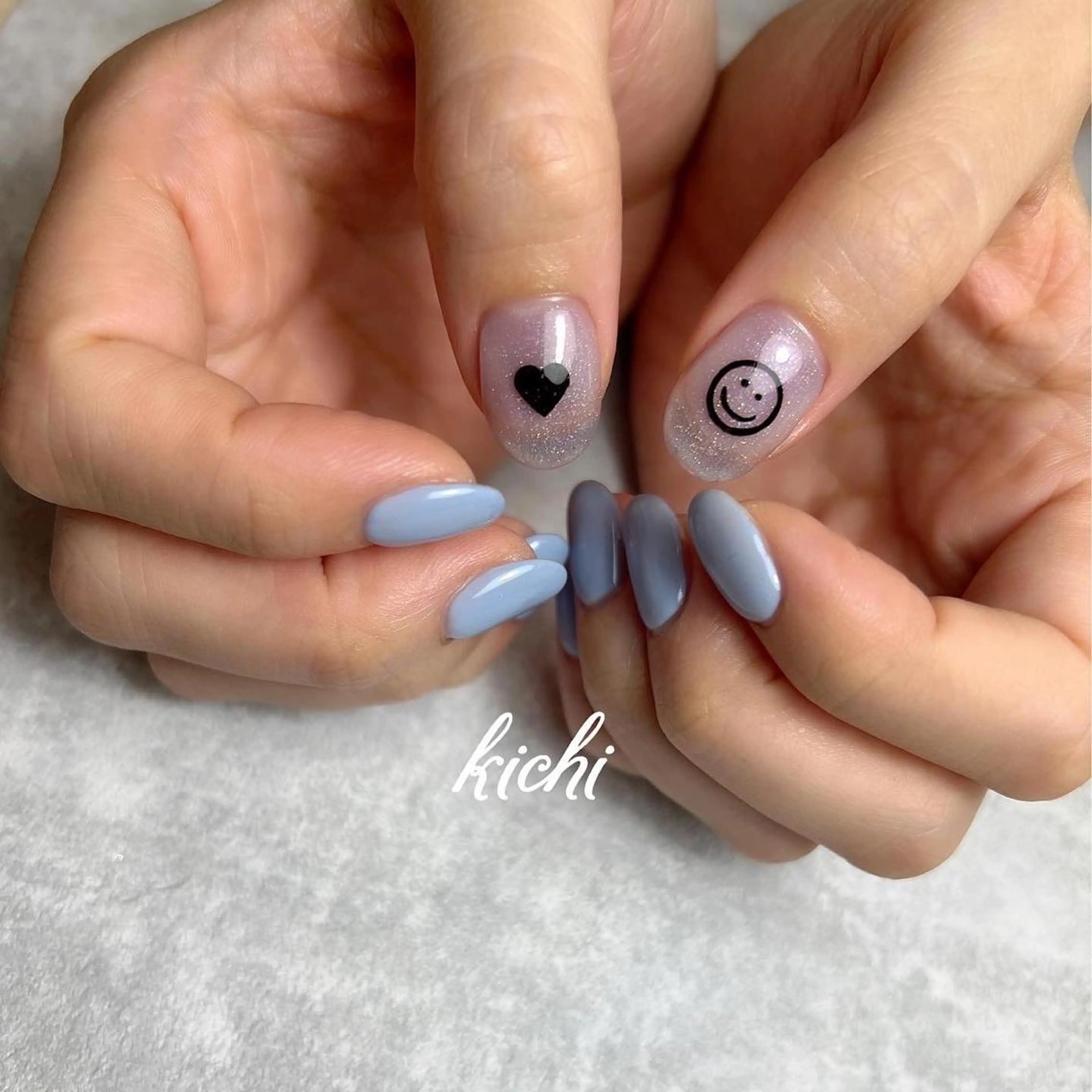 ネイル ジェルネイル 持ち込み ニュアンスネイル パラジェル シンプルネイル kichi･: *のネイルデザイン