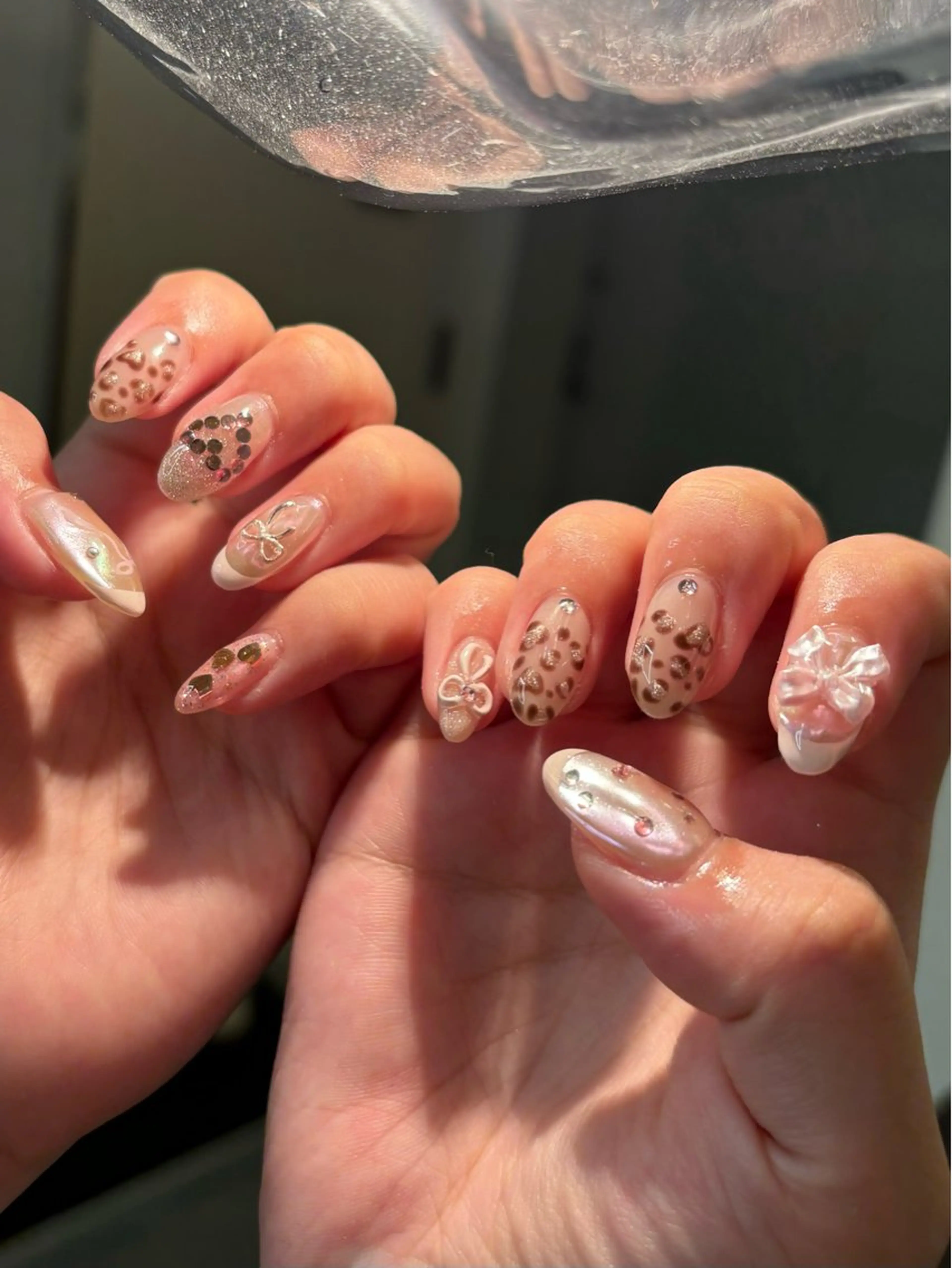 ネイル ハート リボン ハンドネイル era Sahoのネイルデザイン