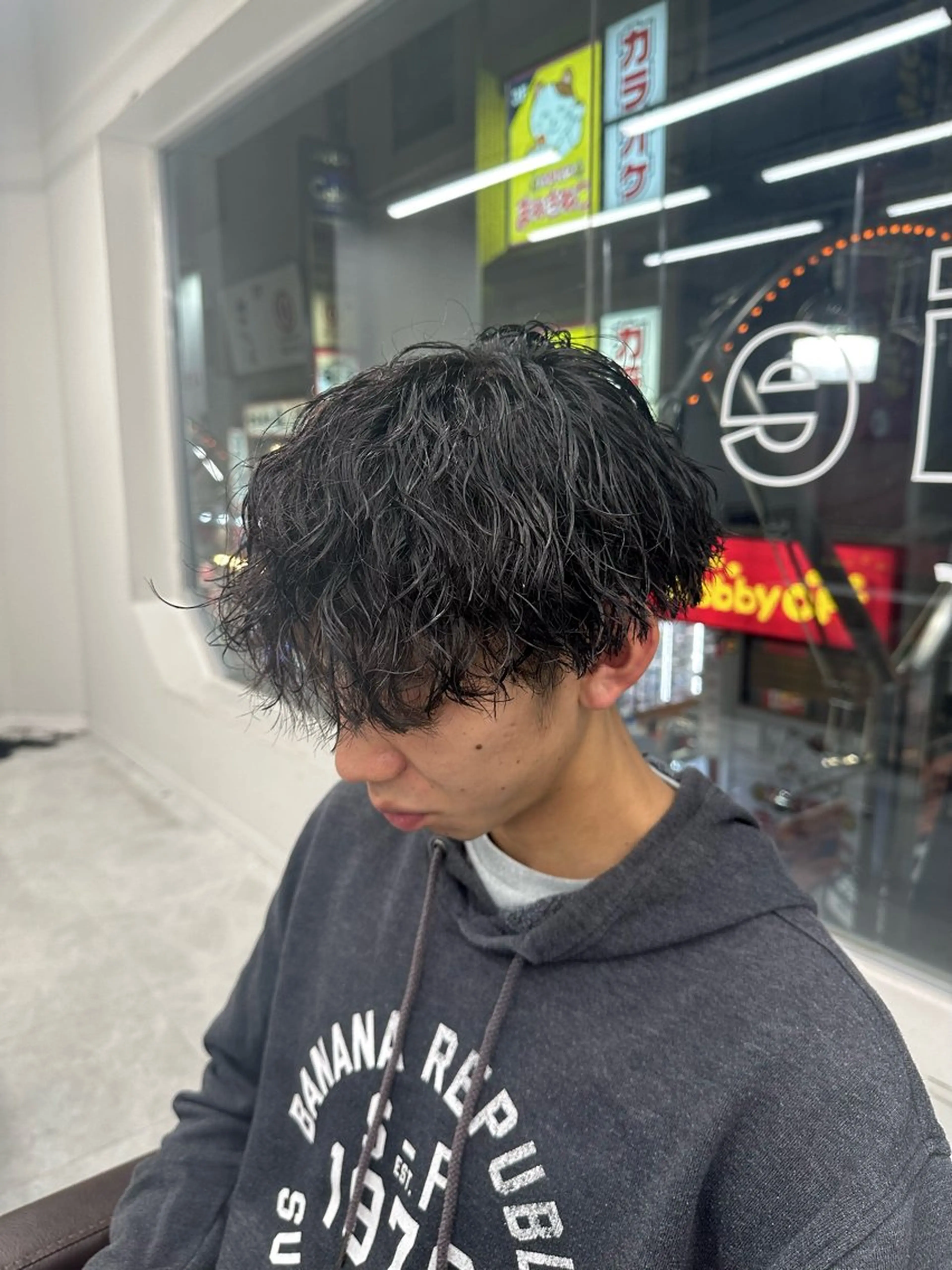 パーマ メンズ カット パーマ ニュアンス/フェザー /ウルフ/伶馬のヘアスタイル