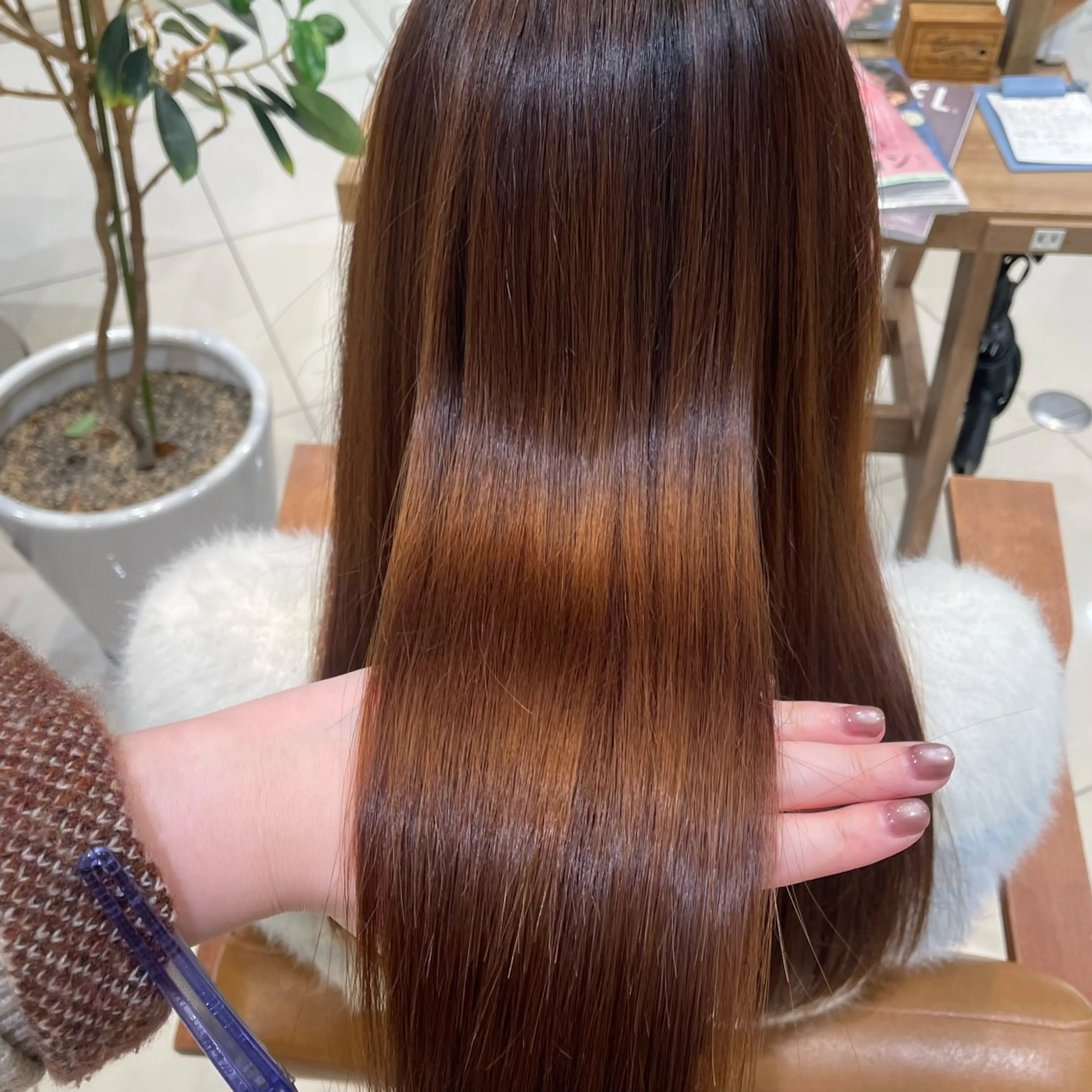 セミロング カラー パーマ カット ヘアカラー 縮毛矯正 このみ/髪質改善 /ヘアアレンジ🫧のヘアスタイル