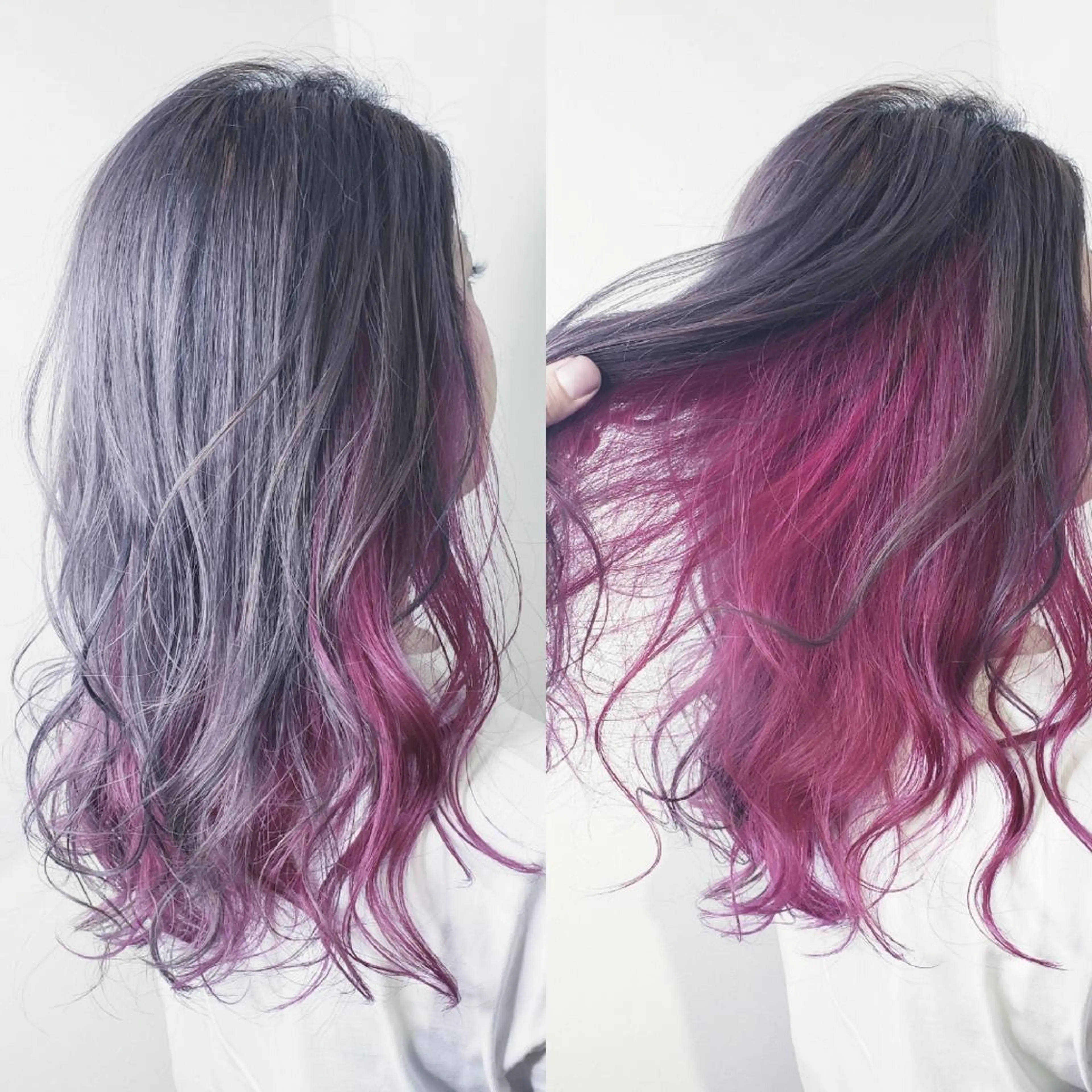 セミロング カラー ピンクカラー シルバー 【髪質改善美容師】t occa茨木篠原健太のヘアスタイル