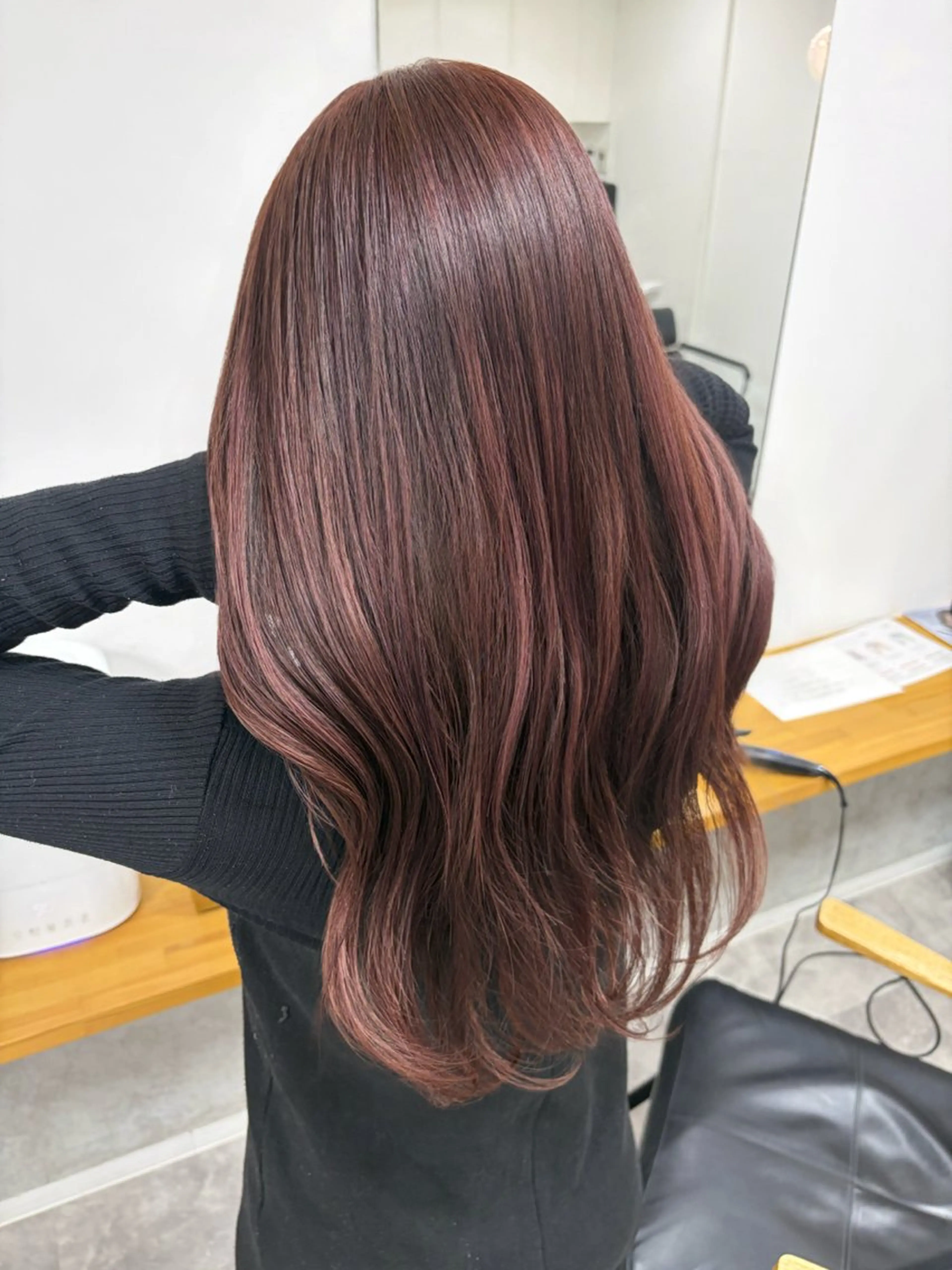 ロング カラー カシス カット ヘアカラー トリートメント hoNua. ＊Ruri＊のヘアスタイル