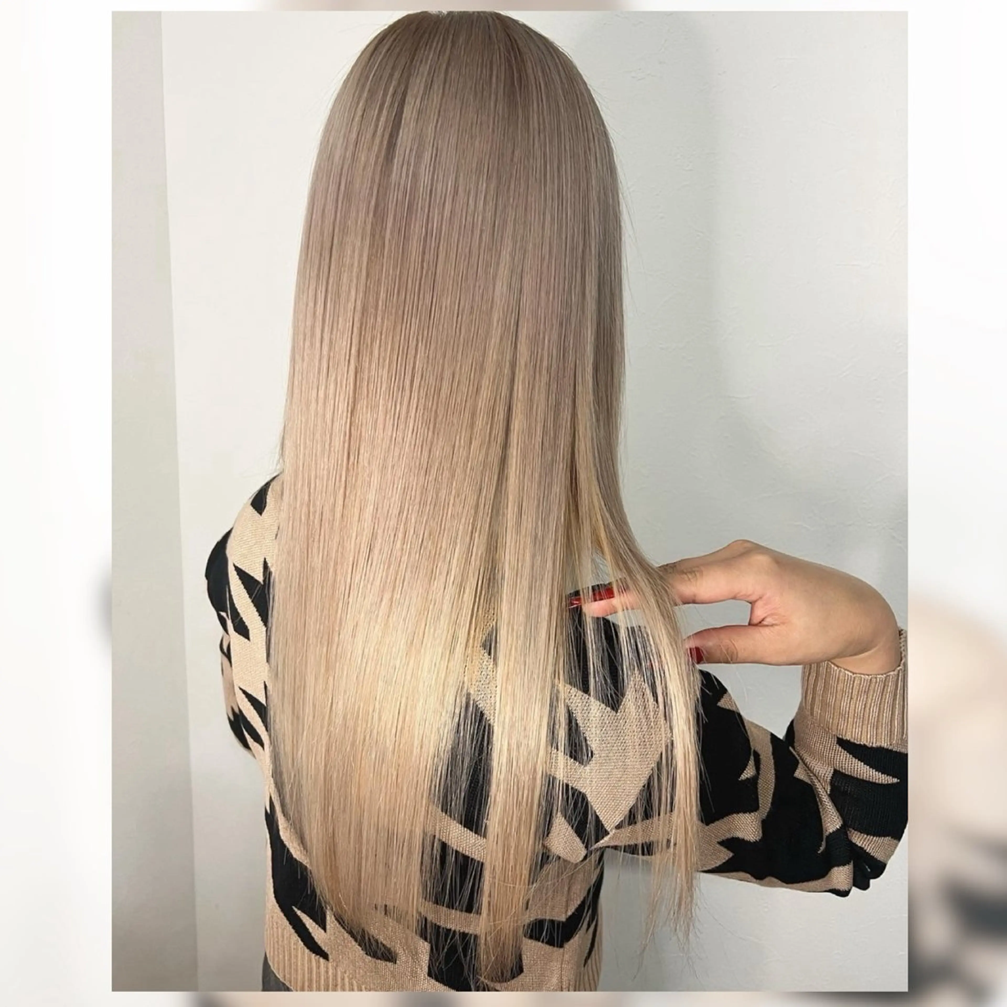 ロング カラー ベージュカラー ブリーチ ケアブリーチ 透明感カラー ダブルカラー ✨髪質改善×透明感 カラー✨岩下哲也のヘアスタイル