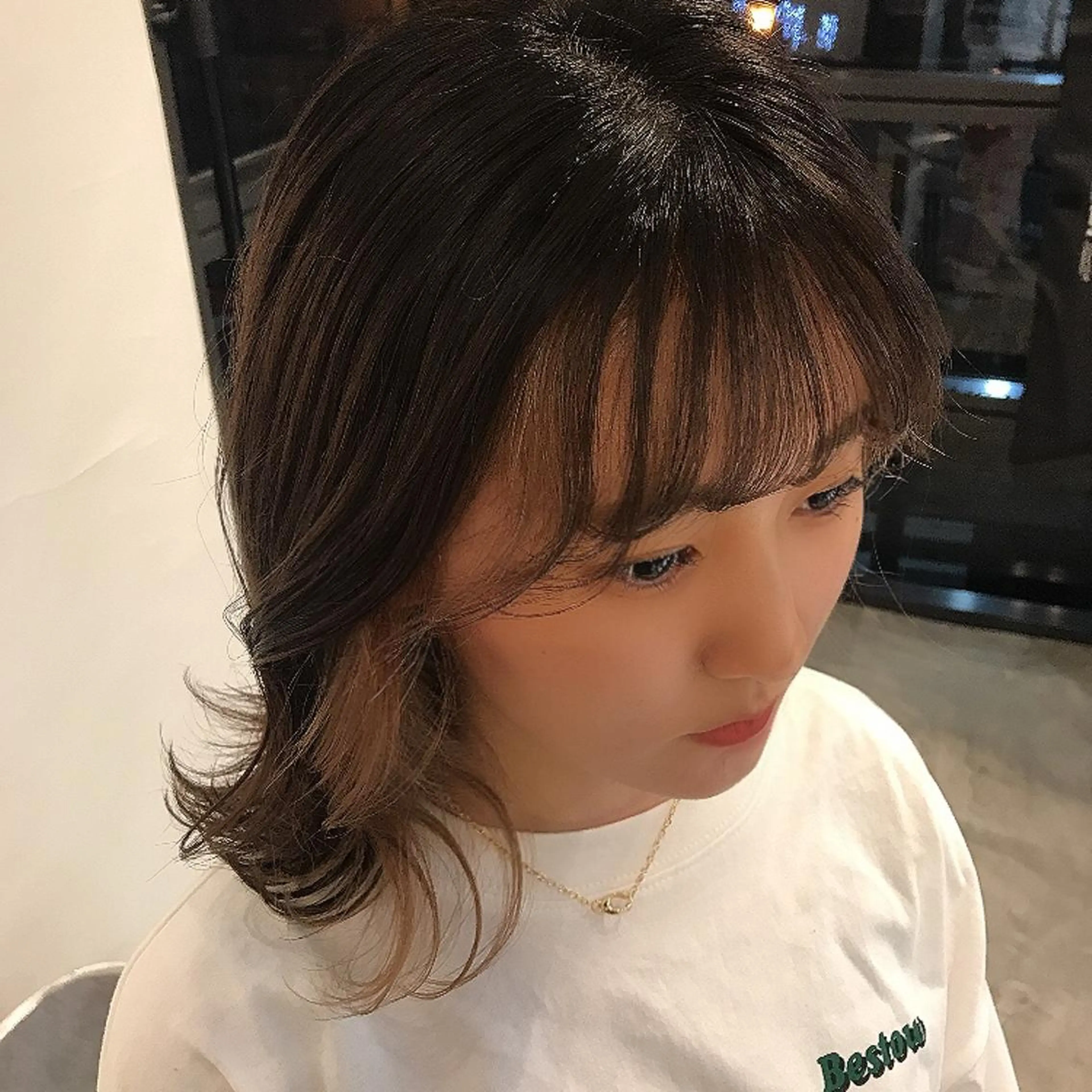 ミディアム 菅原 彩加のヘアスタイル