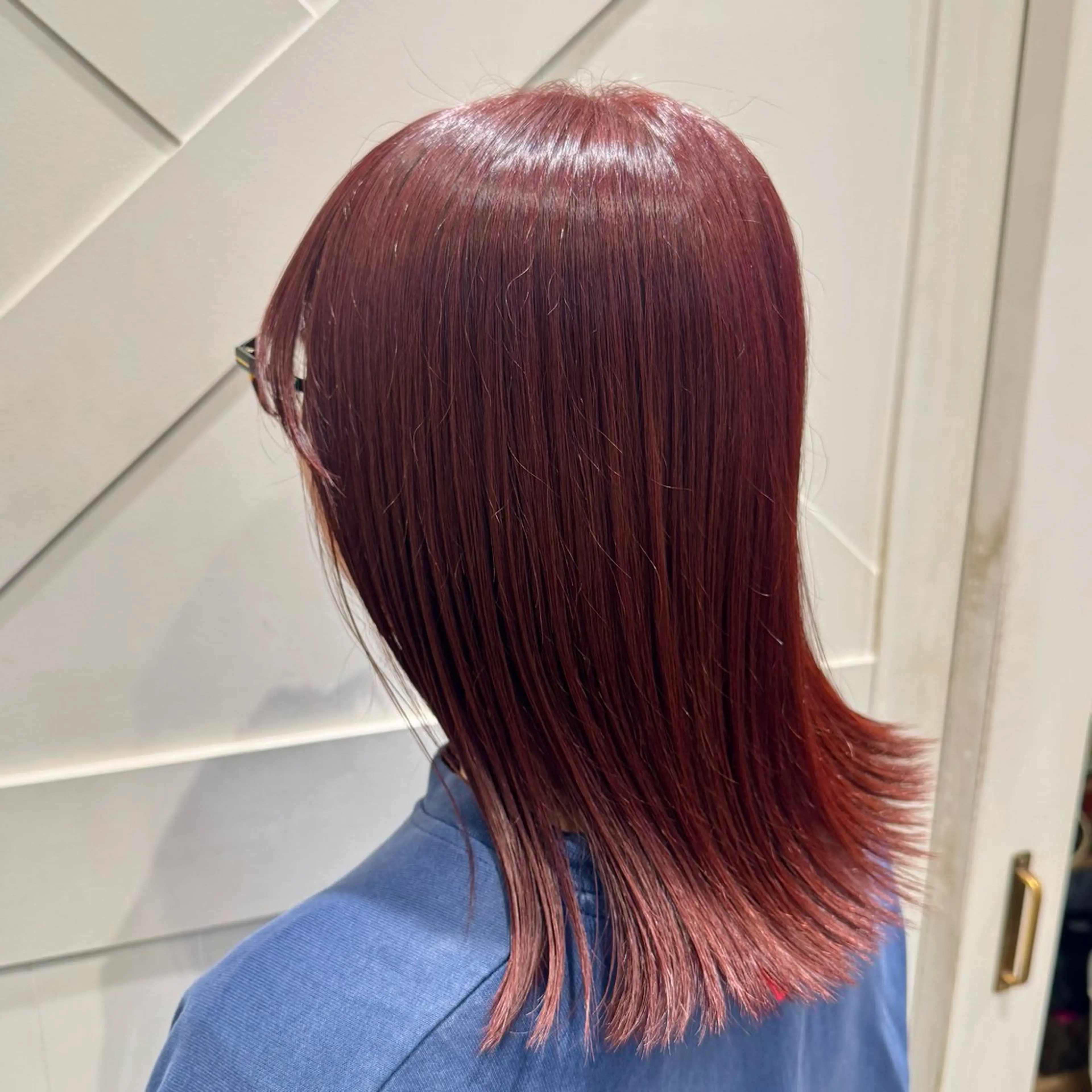 セミロング カラー 横浜｜韓国レイヤー｜ 暖色カラー｜まなとのヘアスタイル