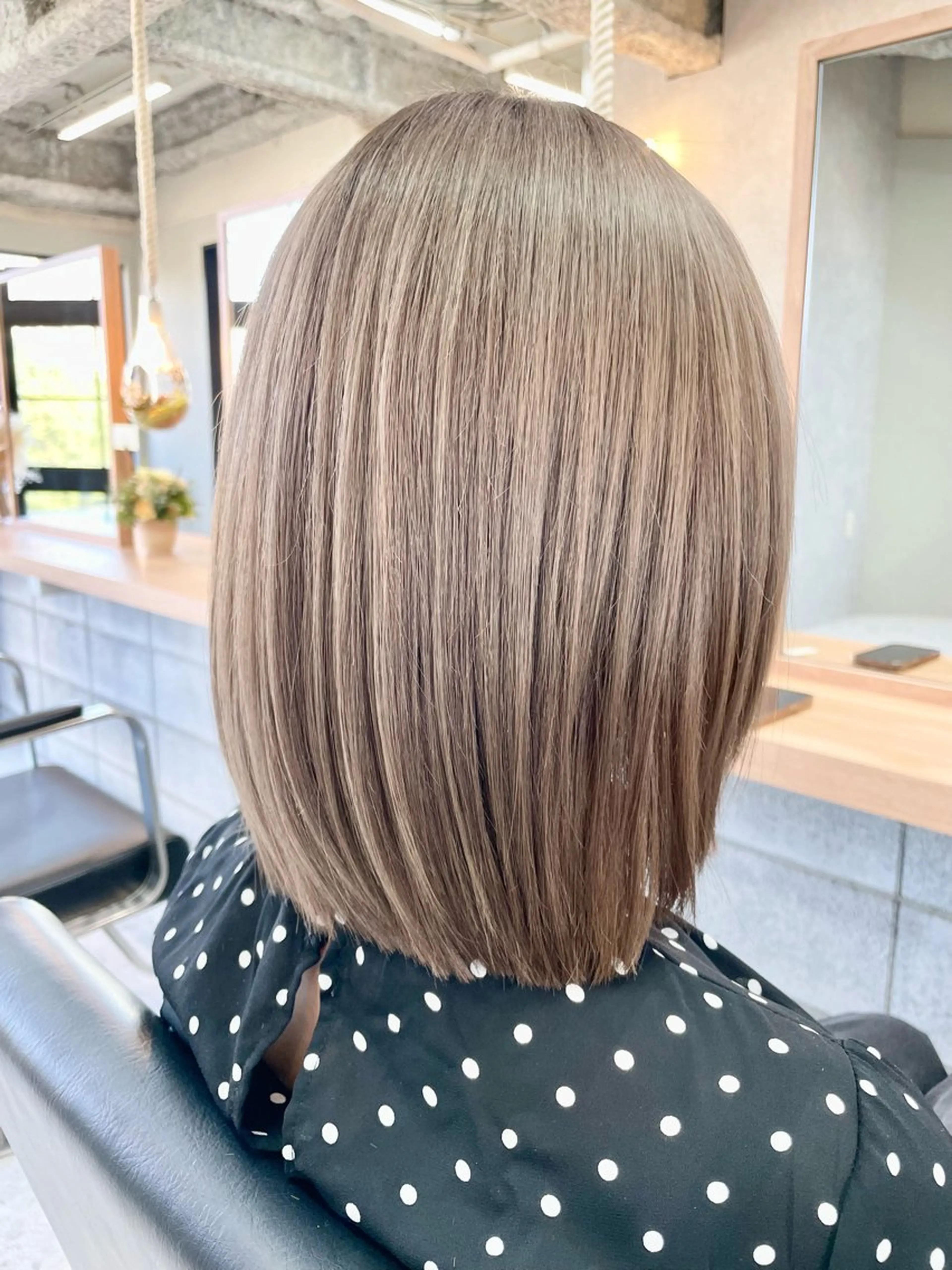 ミディアム カラー カット ヘアカラー トリートメント 髪質改善×METEO 店長 貞松直也のヘアスタイル