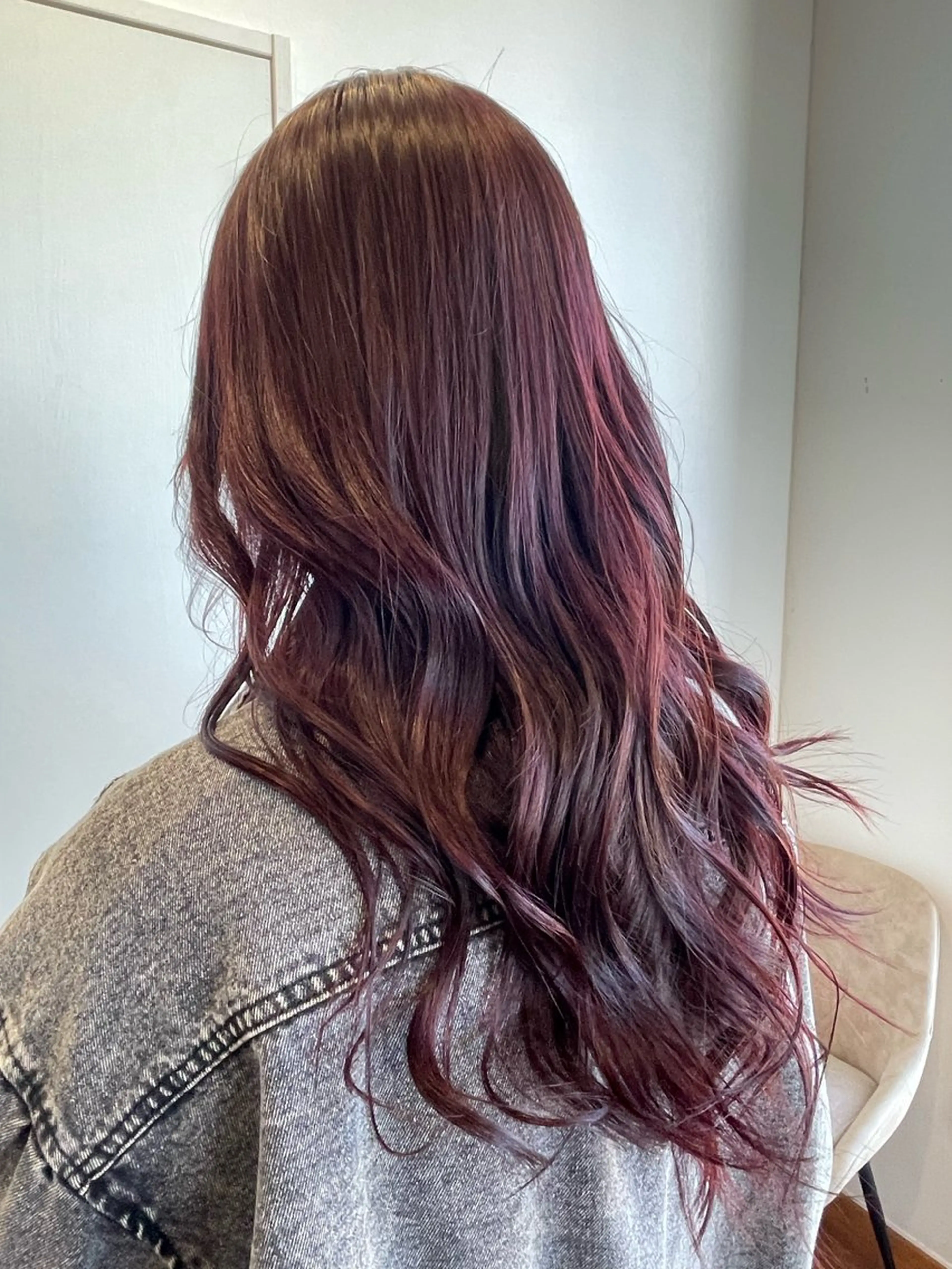 ロング ピンクラベンダー ワンカラー💓 豊橋/まおのヘアスタイル