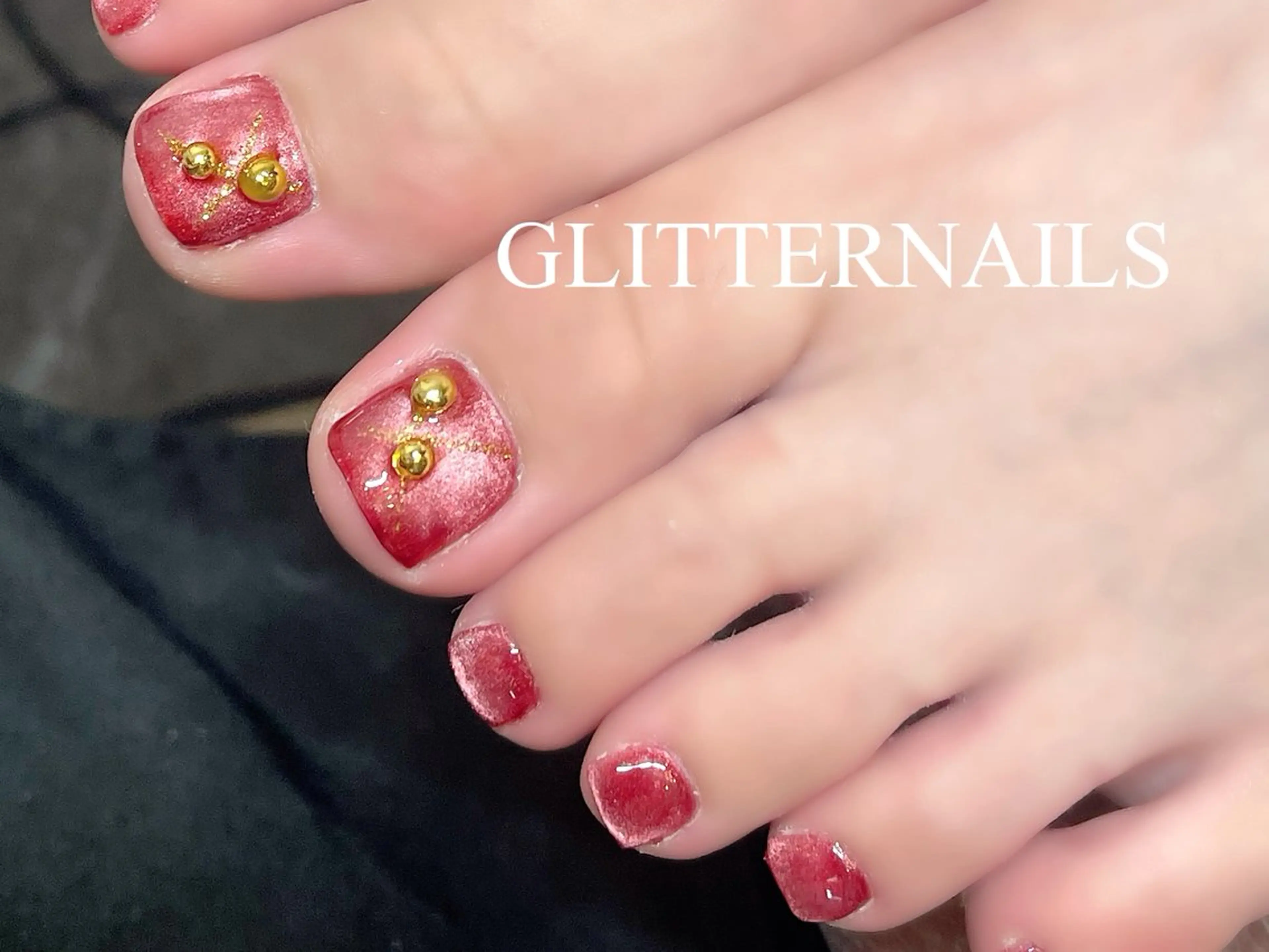 ネイル フットネイル glitter na ils AYAのネイルデザイン