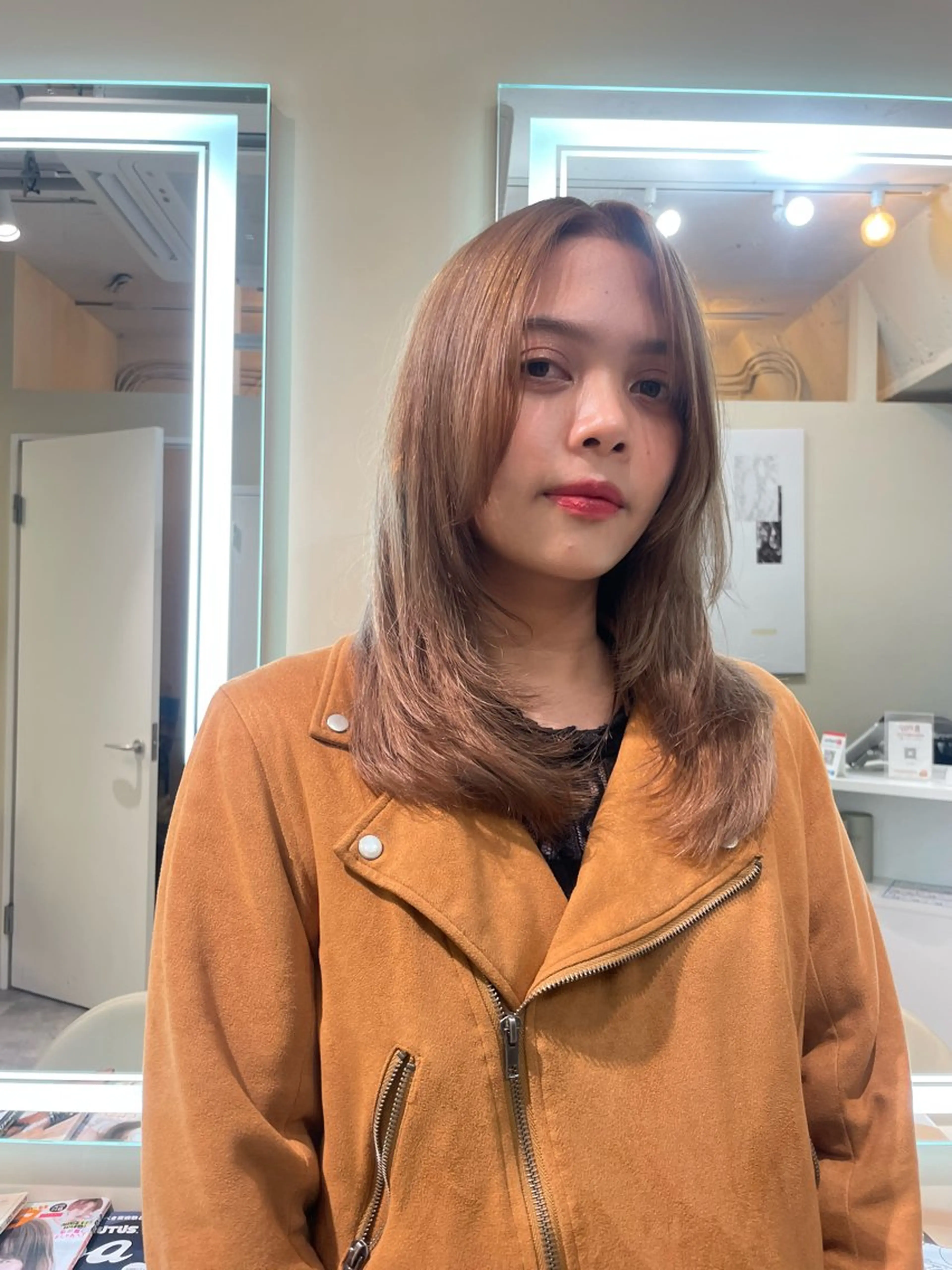 セミロング カット ヘアカラー 🐶メンズカット SYUMA🐶のヘアスタイル